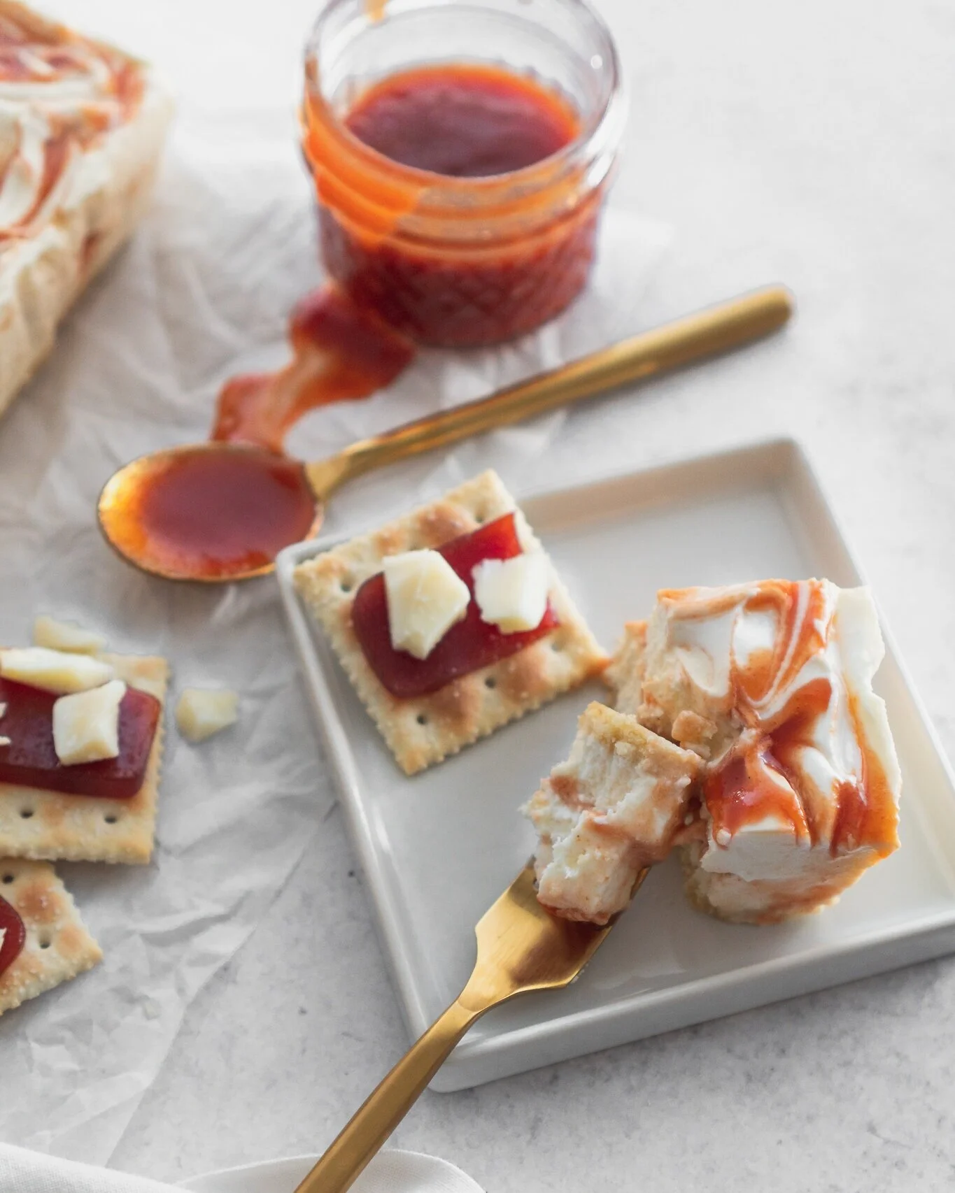 No Bake Guava Swirl Cheesecake Bars