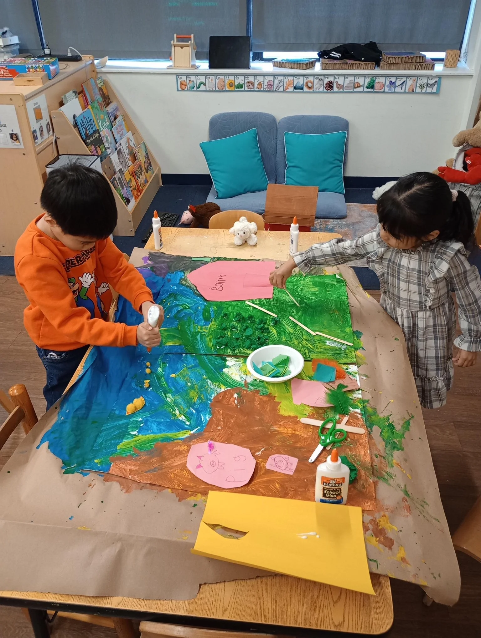 Big painting on table.JPG