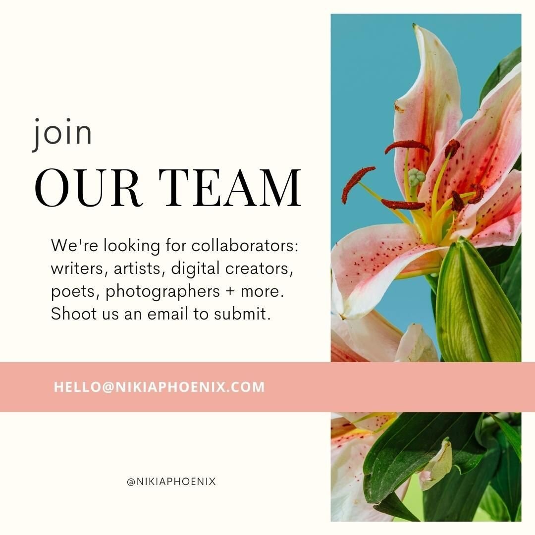 It is time to expand and call in bigger opportunities, and I need your help to do it. Looking for a few good womxn ( and allies) to join the team and build community. I'm searching for more than contributors, I want collaborators. I want writers, poe