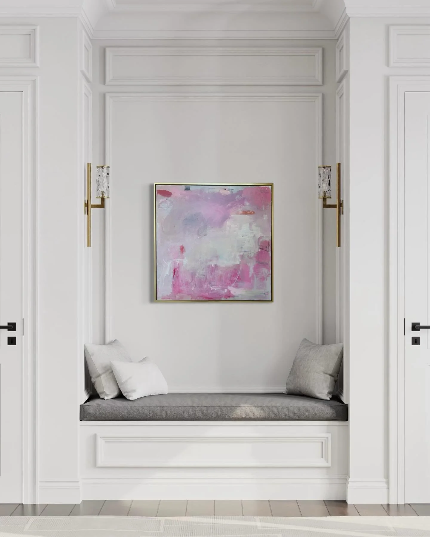 I&rsquo;d love to see this one in a space like this&hellip;. My paintings get to live in the best places. 🌟🌟🌟

This is one of the few pieces that&rsquo;s still available on my website. Now that fall is here, I&rsquo;m ready to be back in the studi