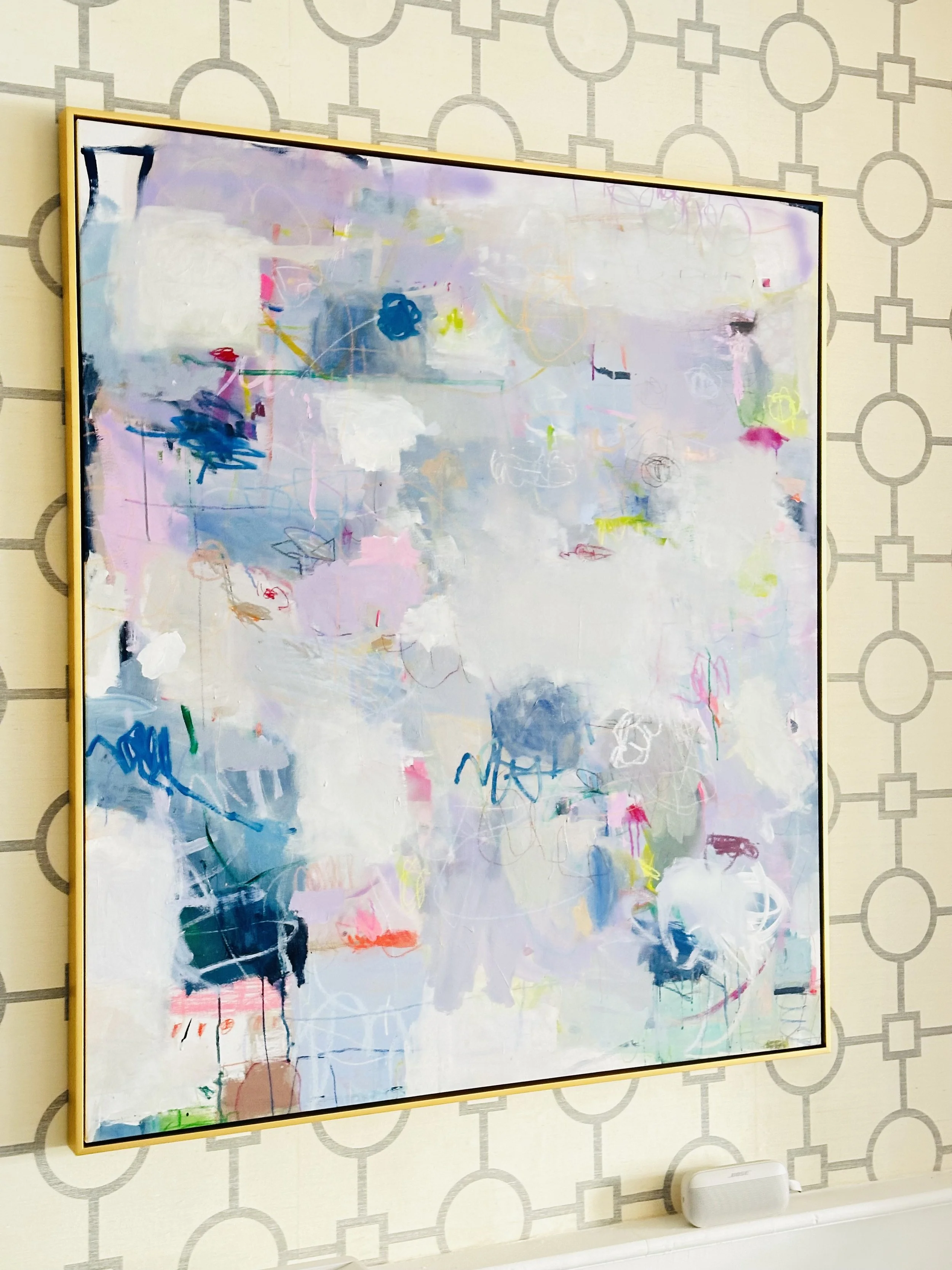   Beachtowns  2024 Mixed media on canvas 50×60inches 