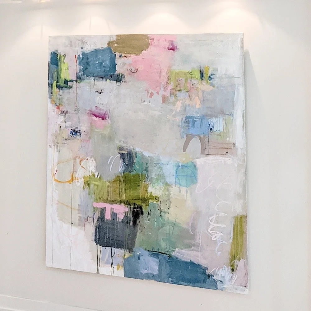   Pop the Champagne   Mixed media on canvas 50×60 inches 