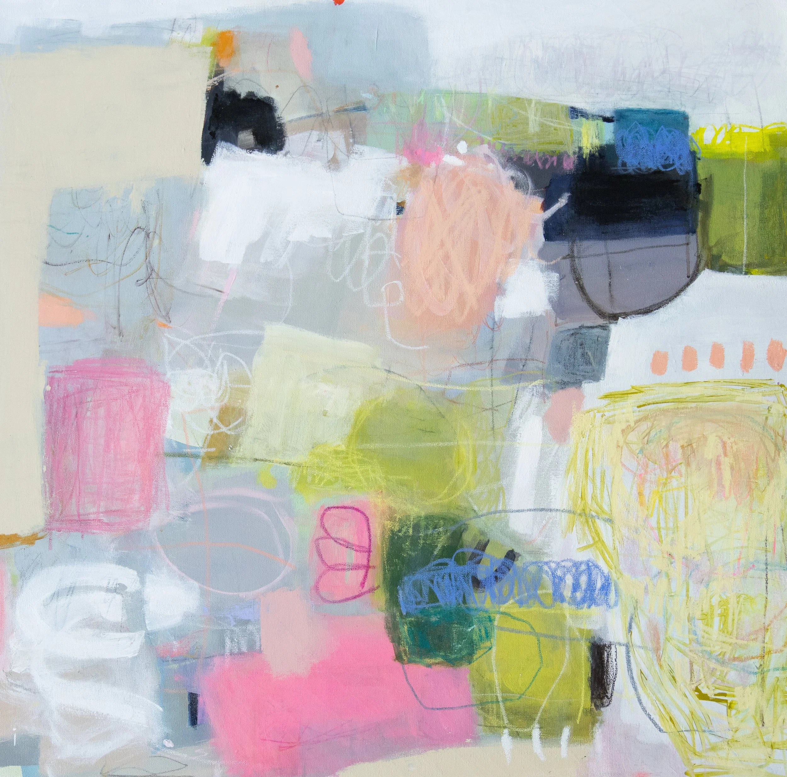   It’s Complicated  Mixed media on canvas 36×36 inches 