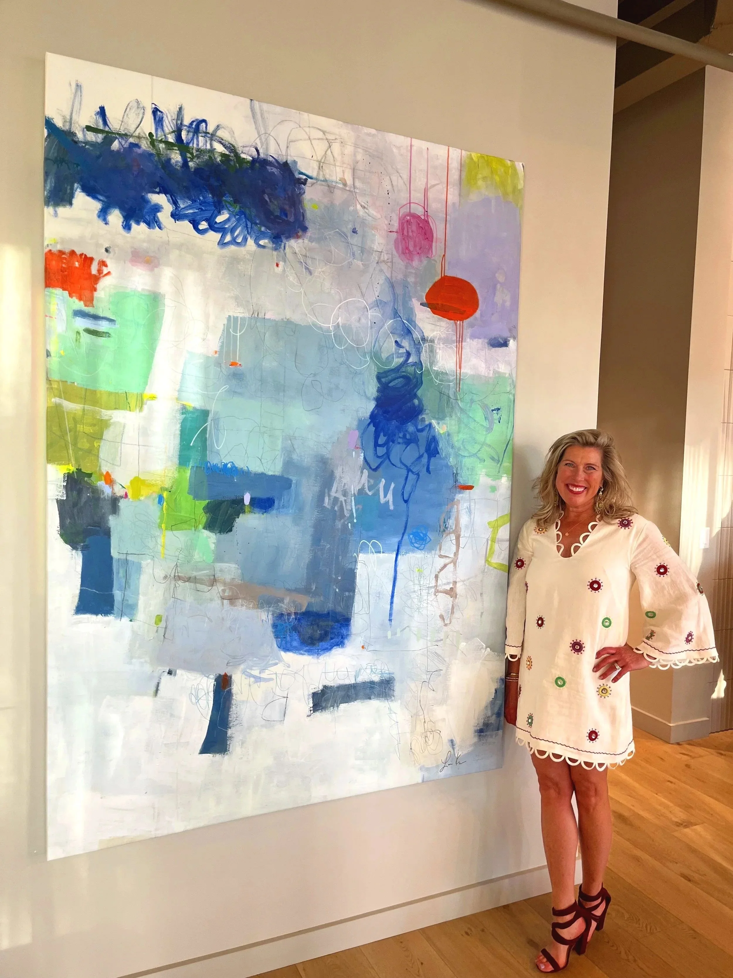   Radiant Mess  Mixed media on canvas 80×112 inches 