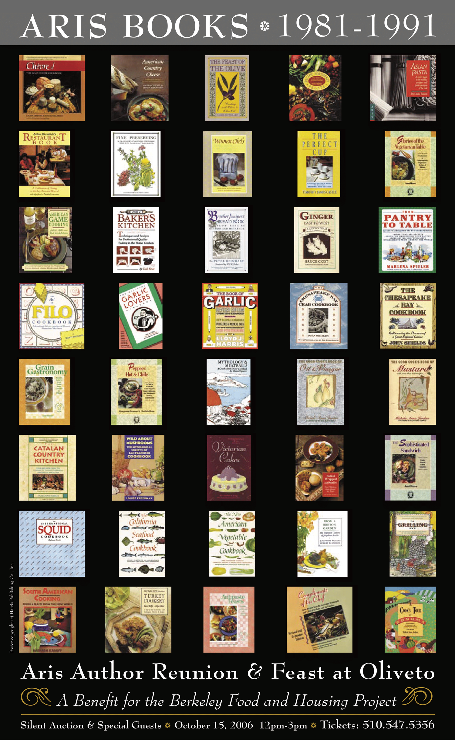 The food books published at Aris Books in the 1980s