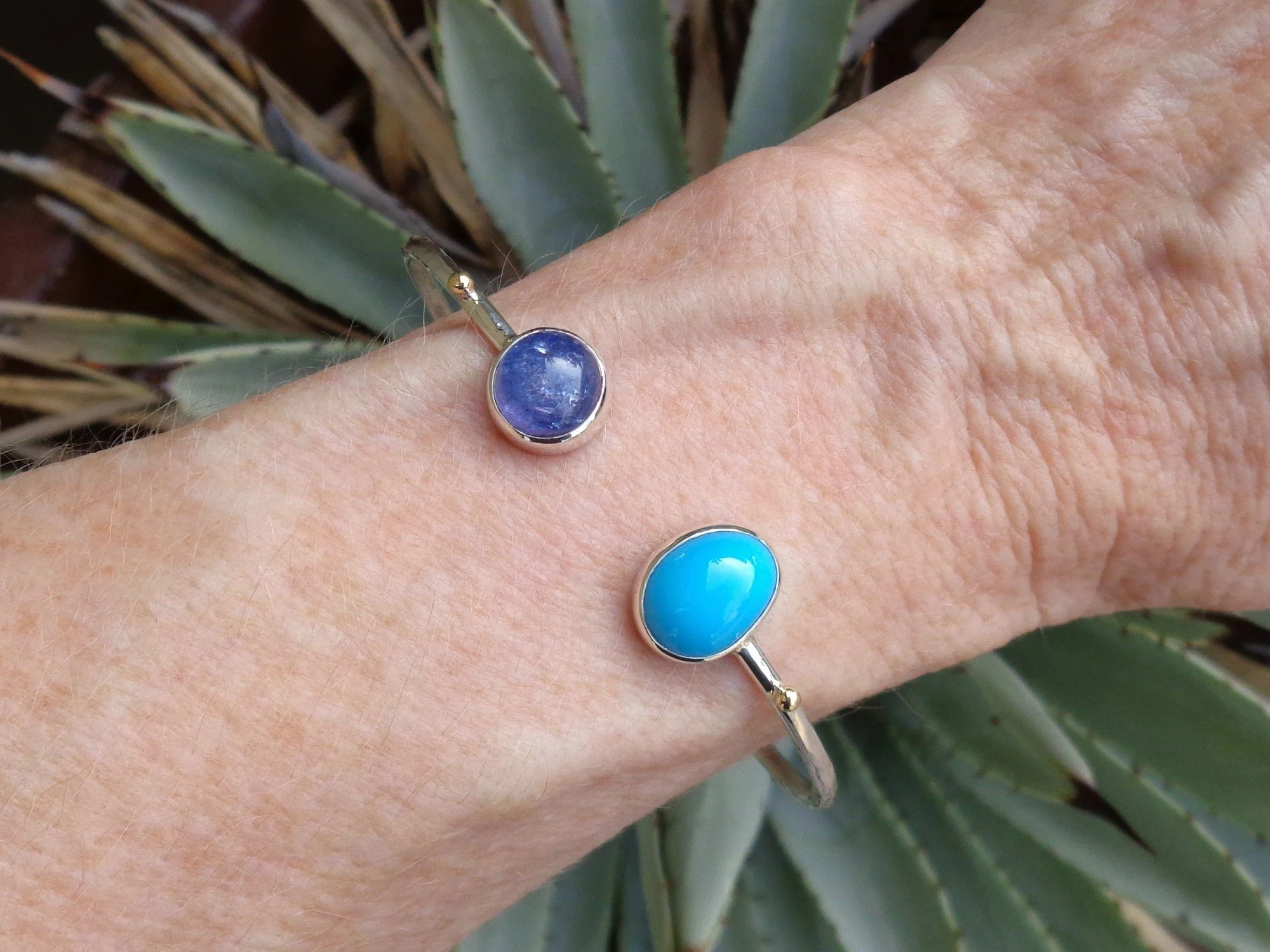 tanzanite and turquoise cuff x.jpg