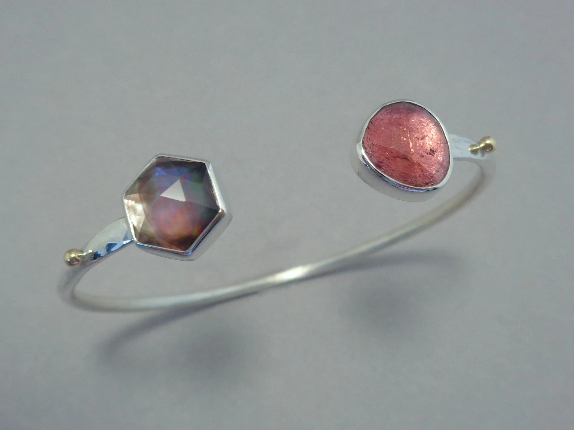 black MOP and pink tourmaline cuff.jpg