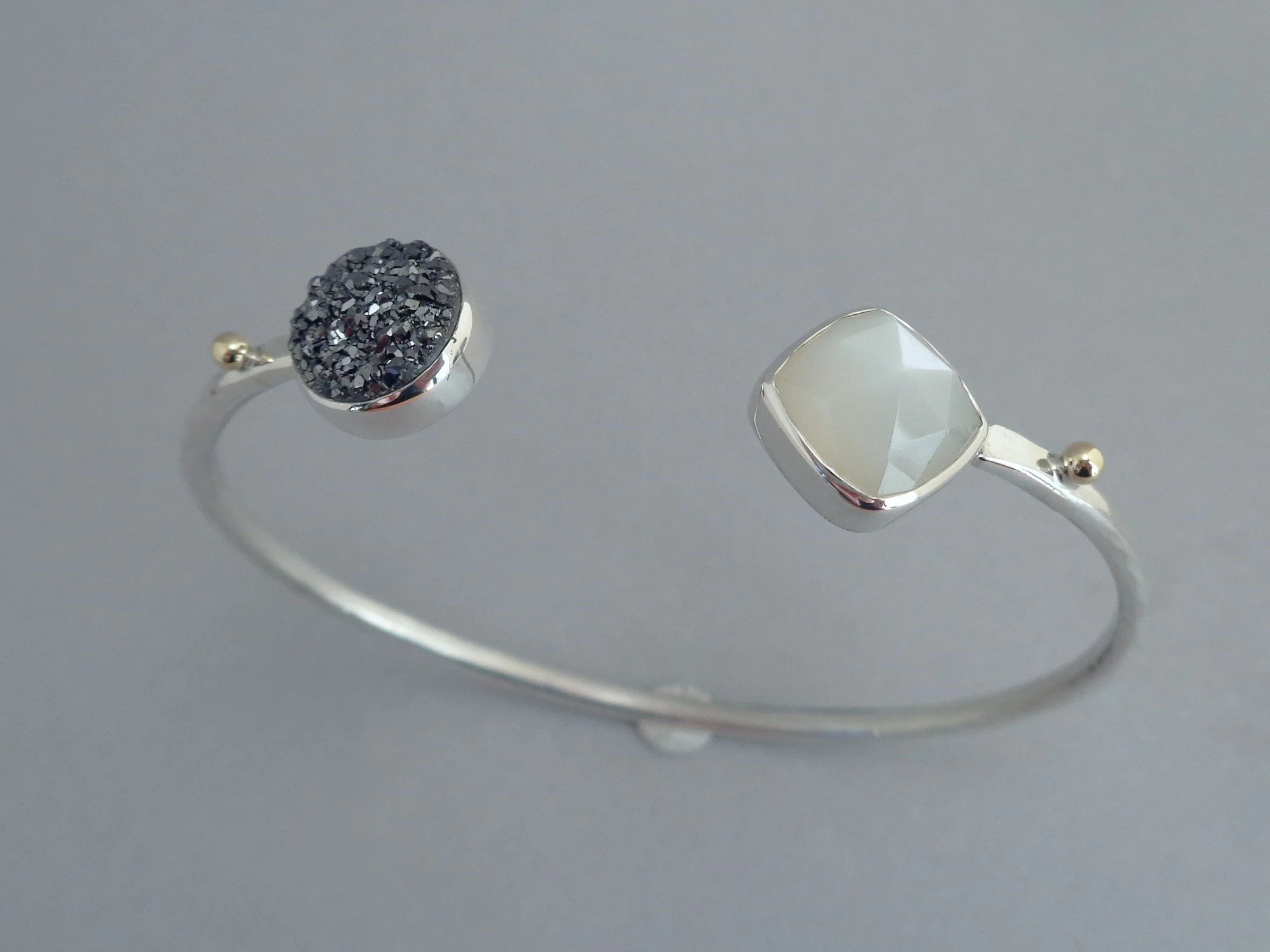 cuff with black druzy and moonstone x.jpg