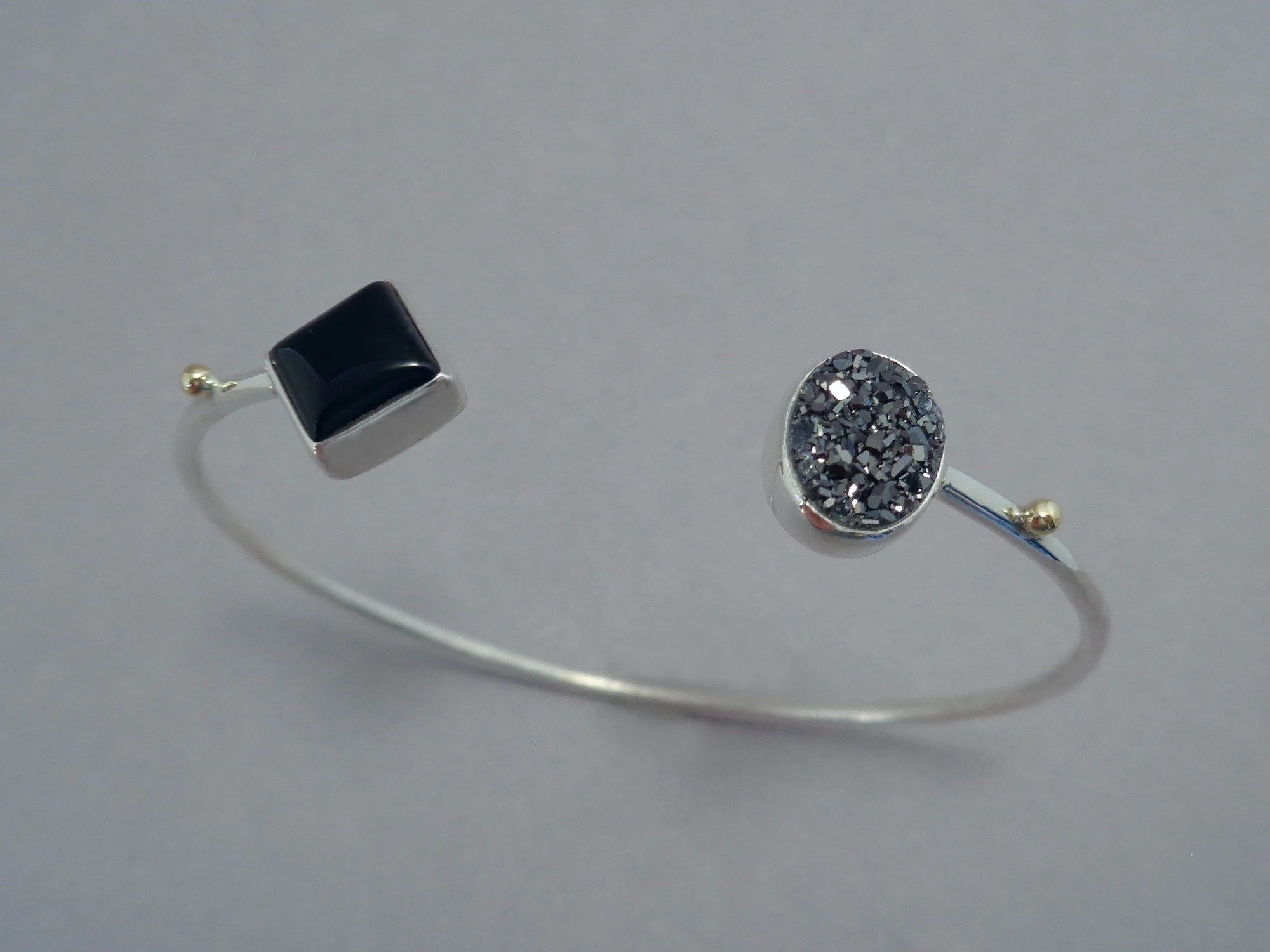 black onyx and black druzy cuff x.jpg