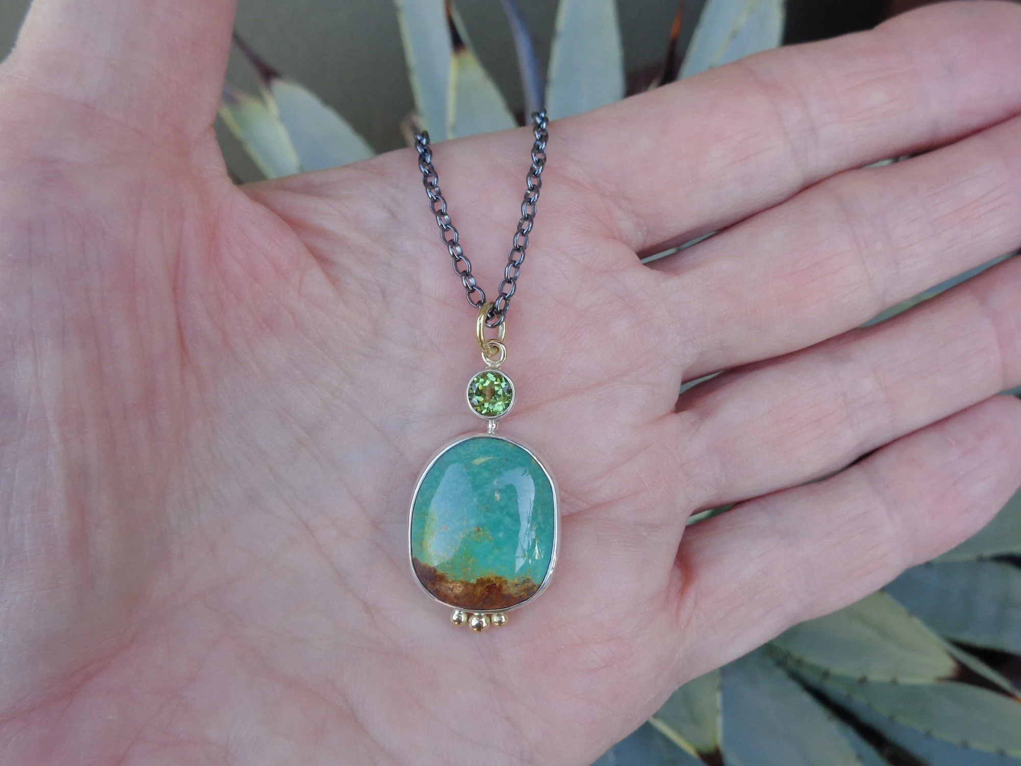 turquoise pendant with peridot x.jpg
