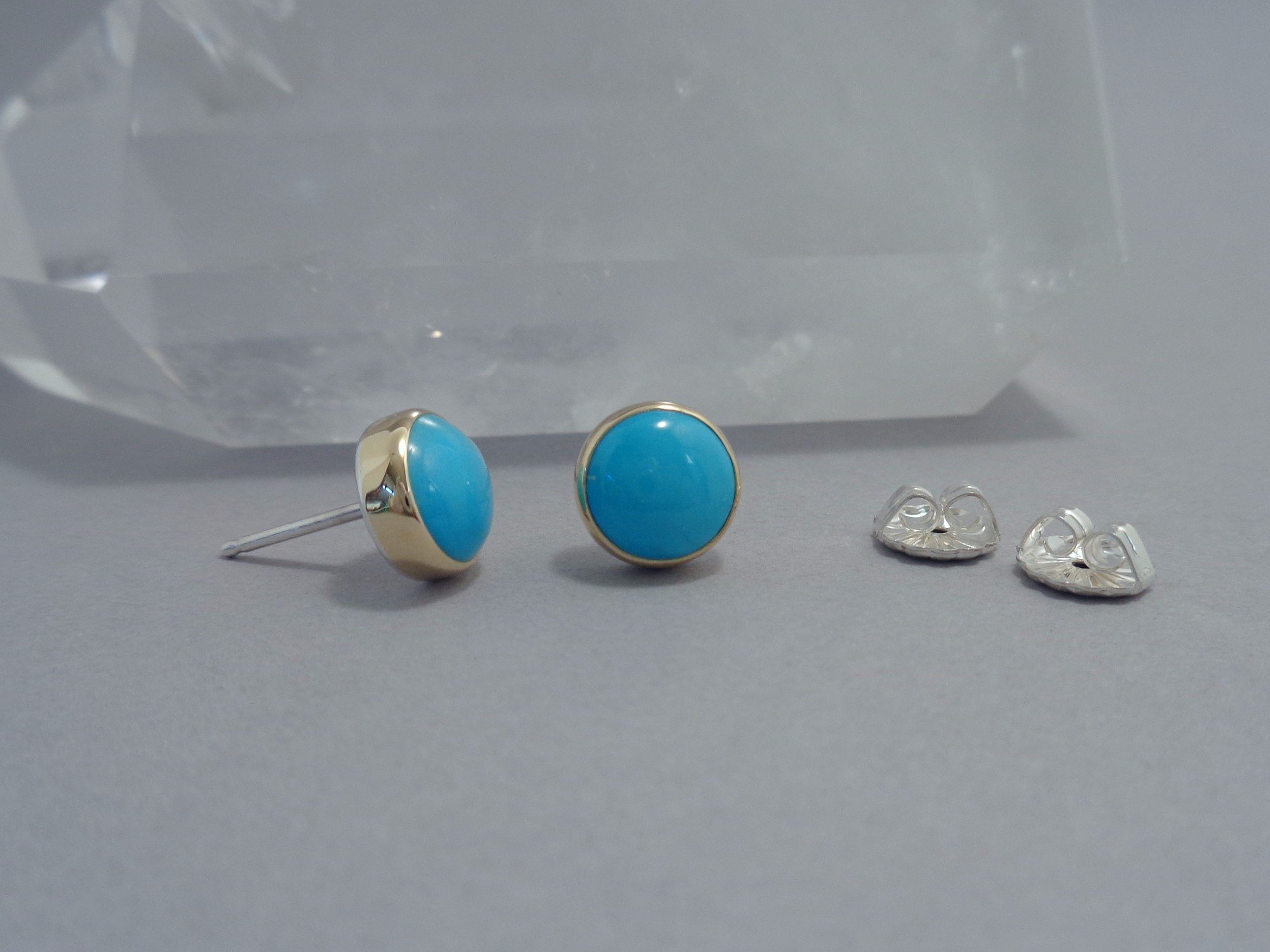 gold and silver studs with turquoise x.jpg