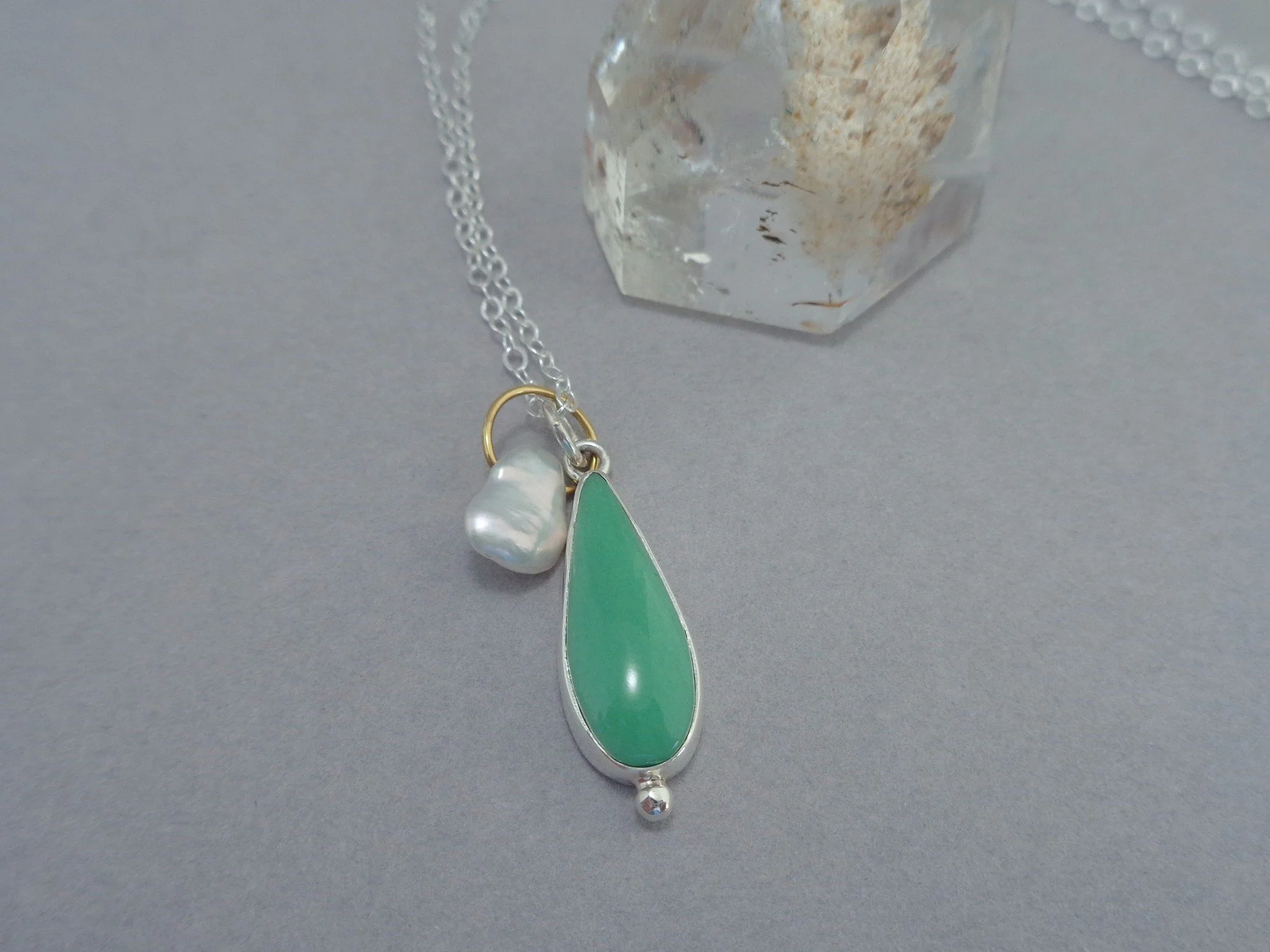 variscite teardrop and pearl pendant x.jpg