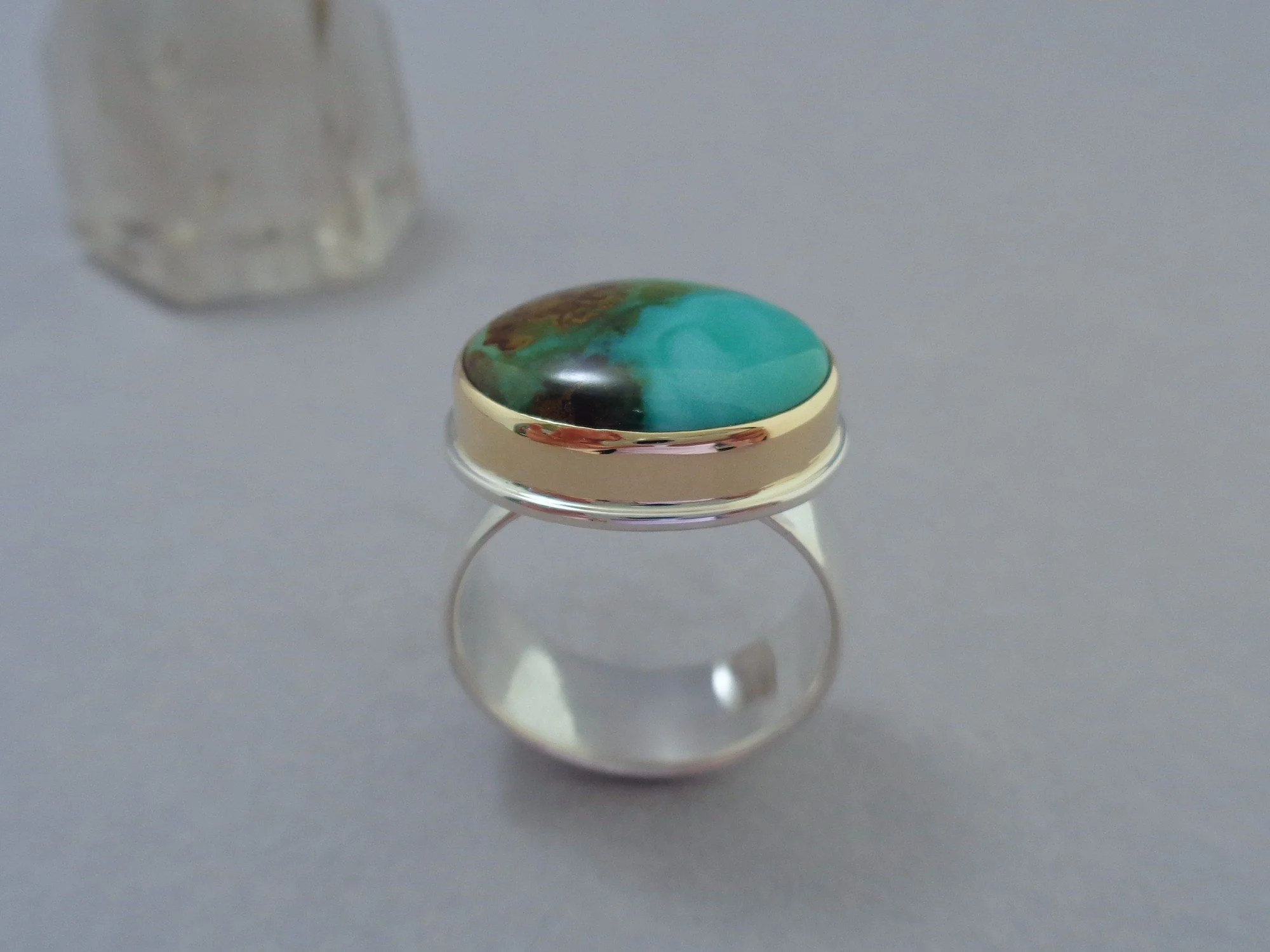 18k gold and sterling ring with turquoise x.jpg