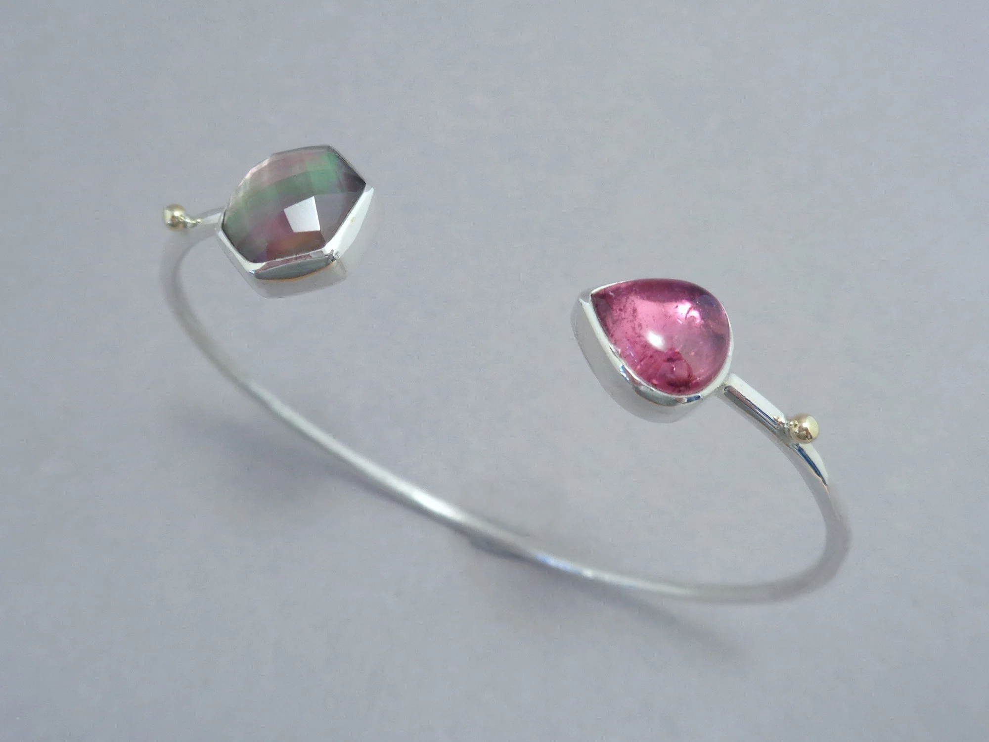 pink tourmaline and black MOP cuff x.jpg