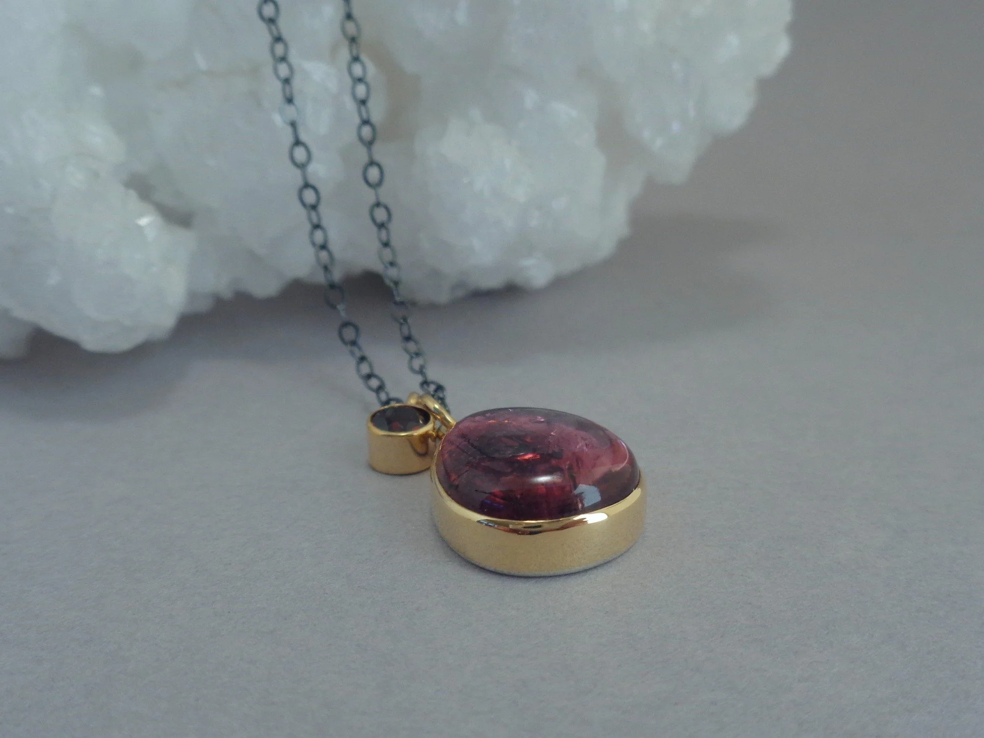 gold necklace with pink tourmaline and garnet x.jpg