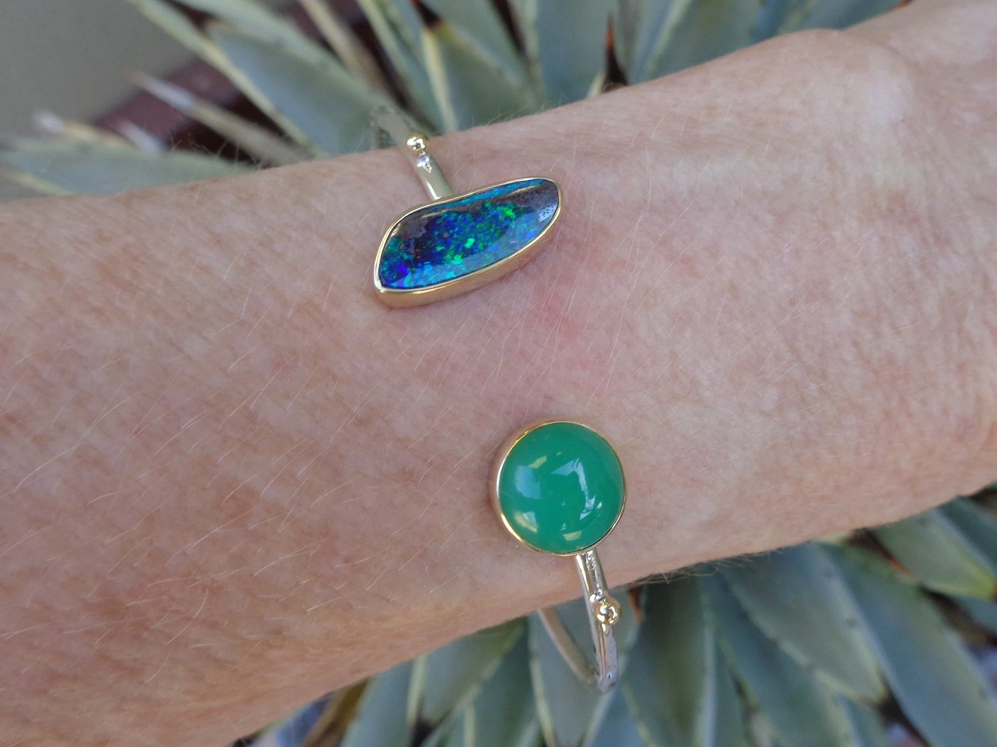boulder opal and chrysoprase cuff x.jpg