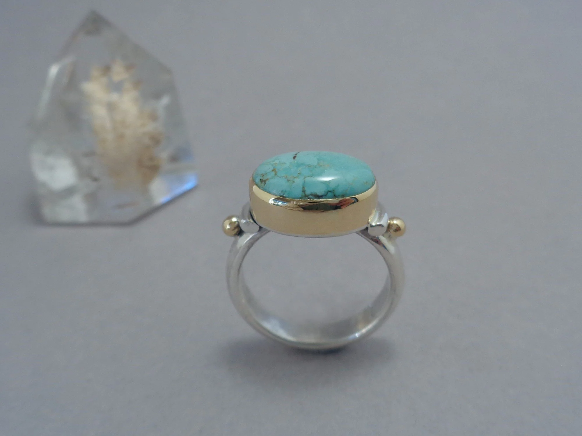 gold and silver ring with turquoise x.jpg