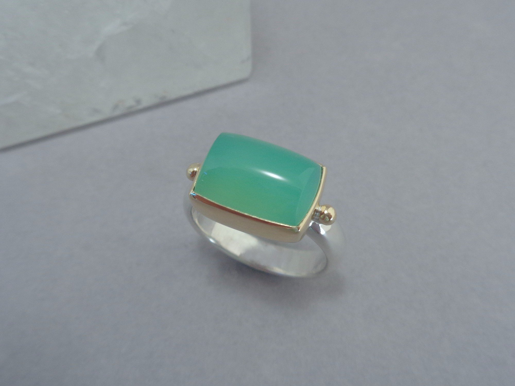 18k and sterling ring with chrysoprase x.jpg