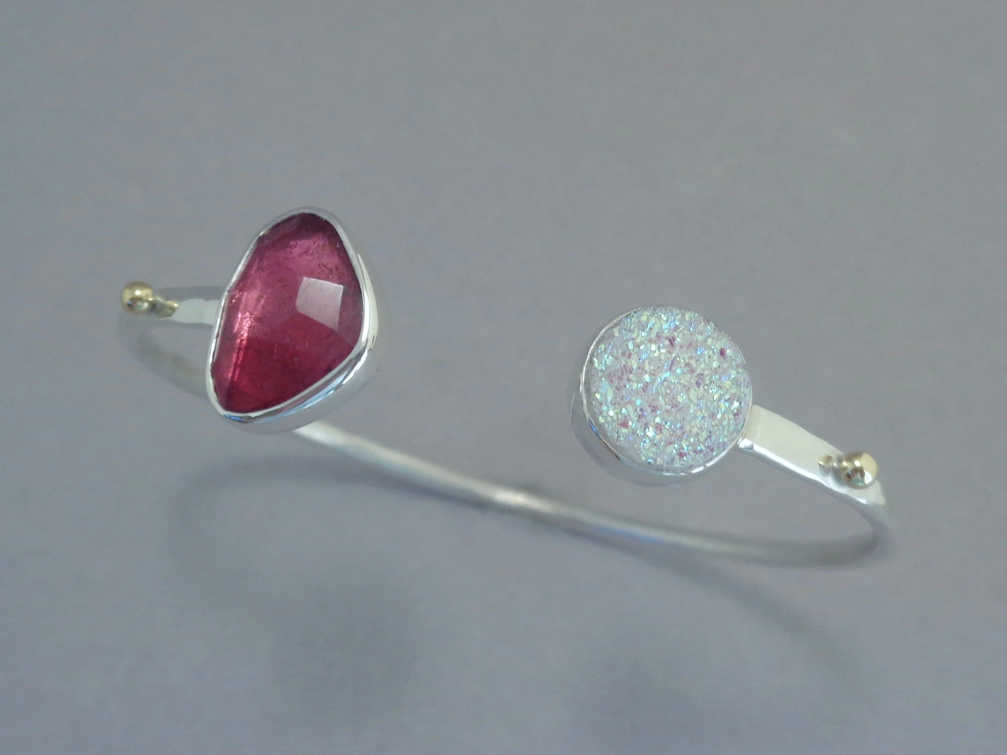pink tourmaline and white druzy cuff x.jpg