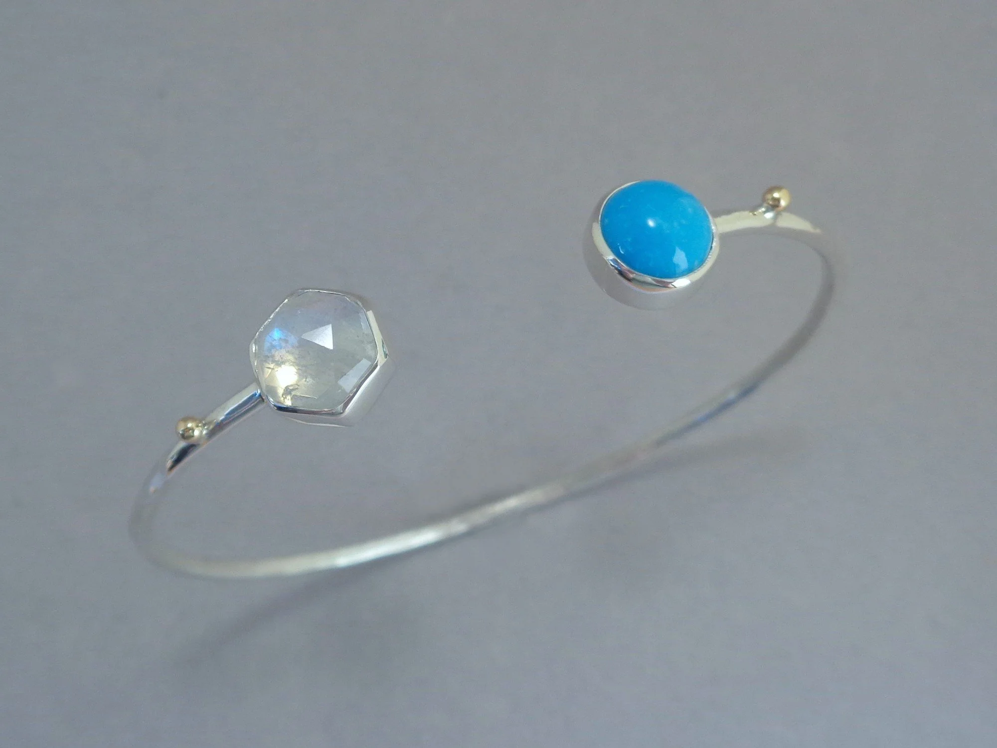 rose cut moonstone and turquoise bracelet x.jpg