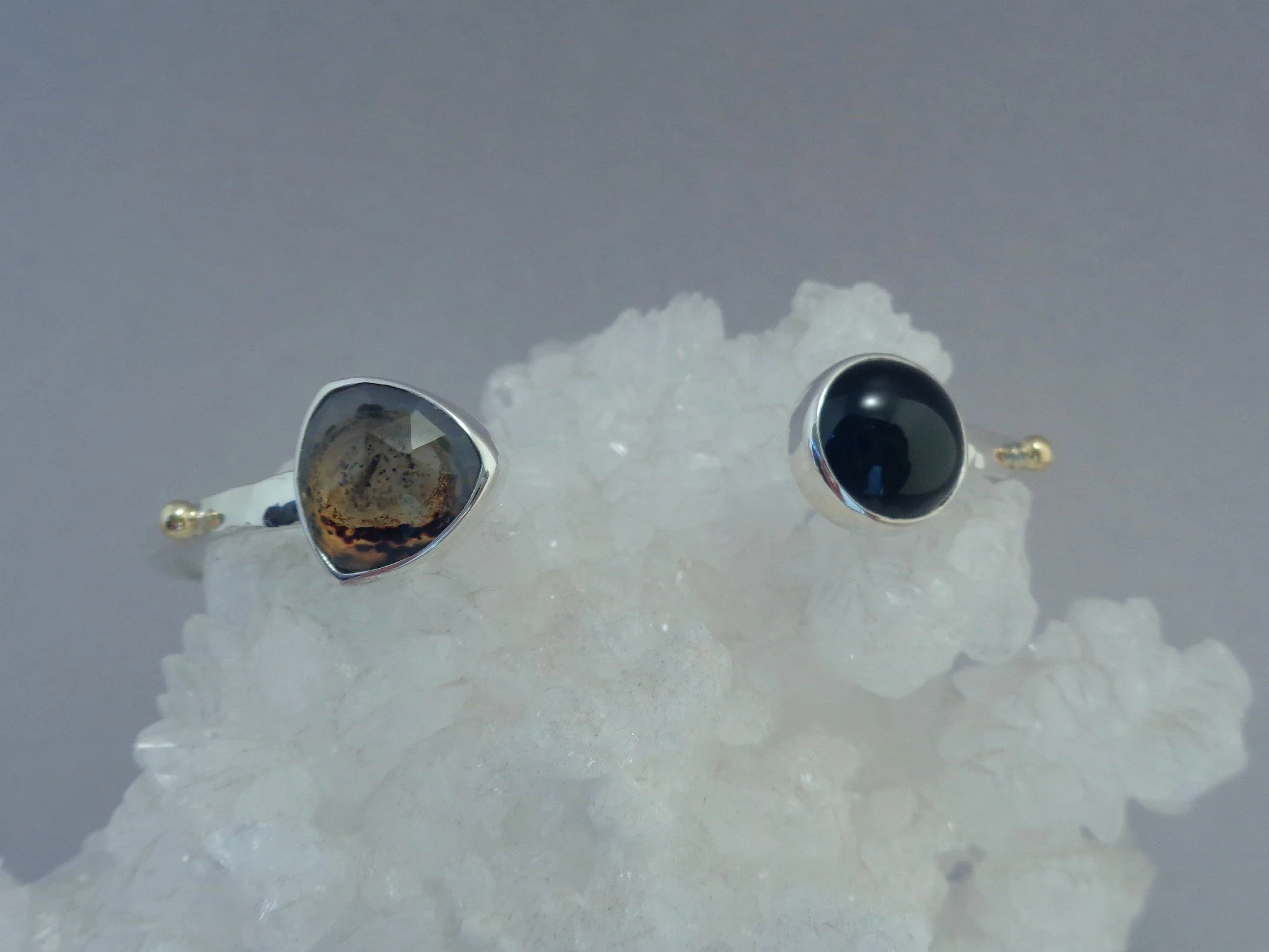 cuff bracelet with black and tan stones x.jpg