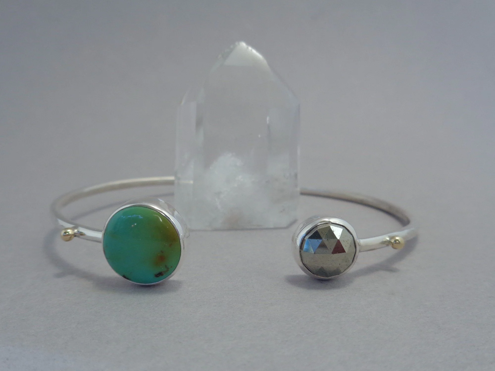 cuff bracelet with pyrite and turquoise x.jpg