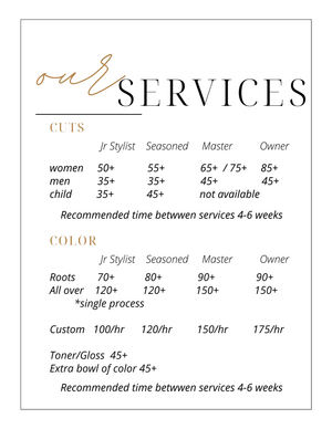 Services — Scarlett & Sage