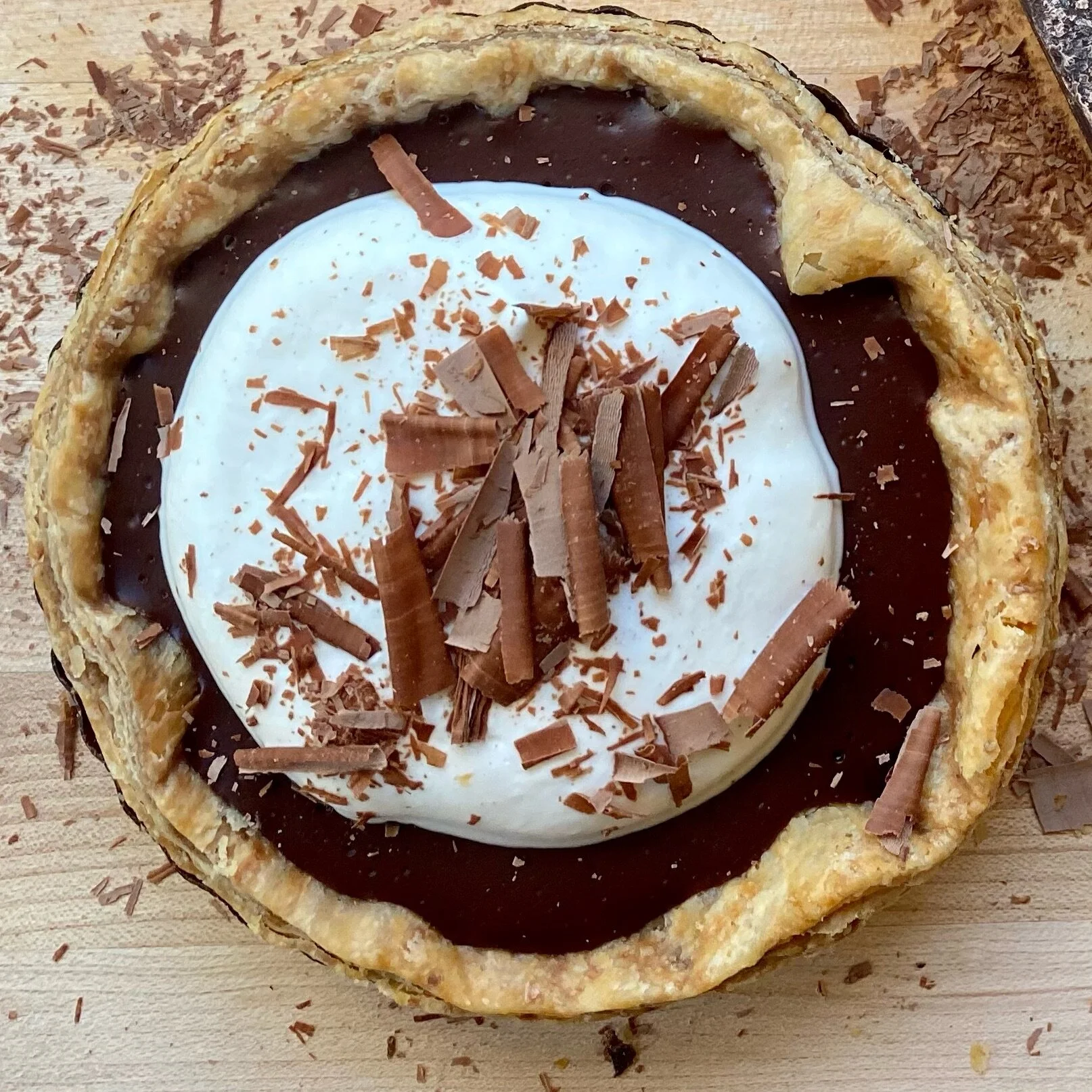 Labor Day Chocolate Pudding Pie