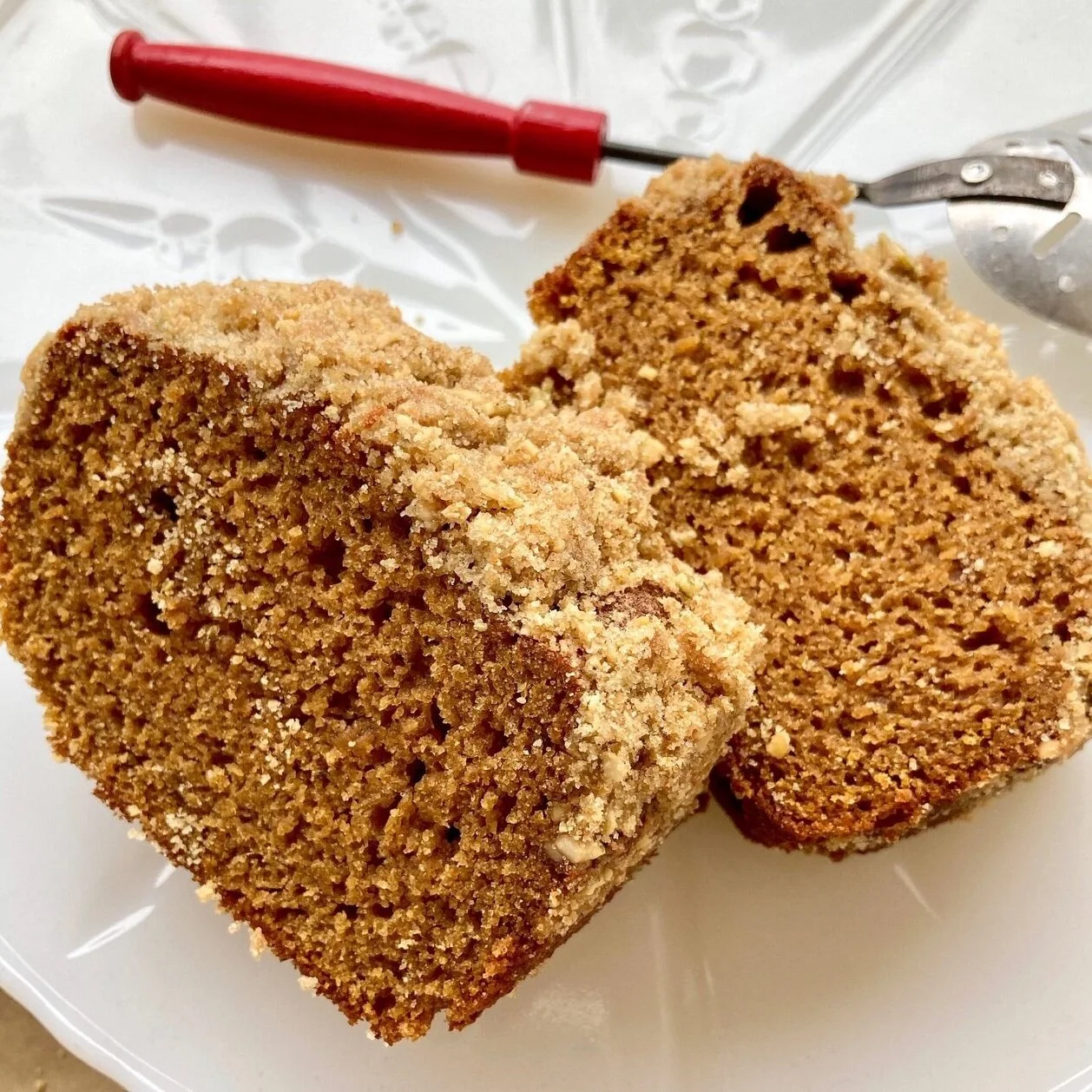 Pumpkin Tea Cake with Pumpkin Seed Streusel