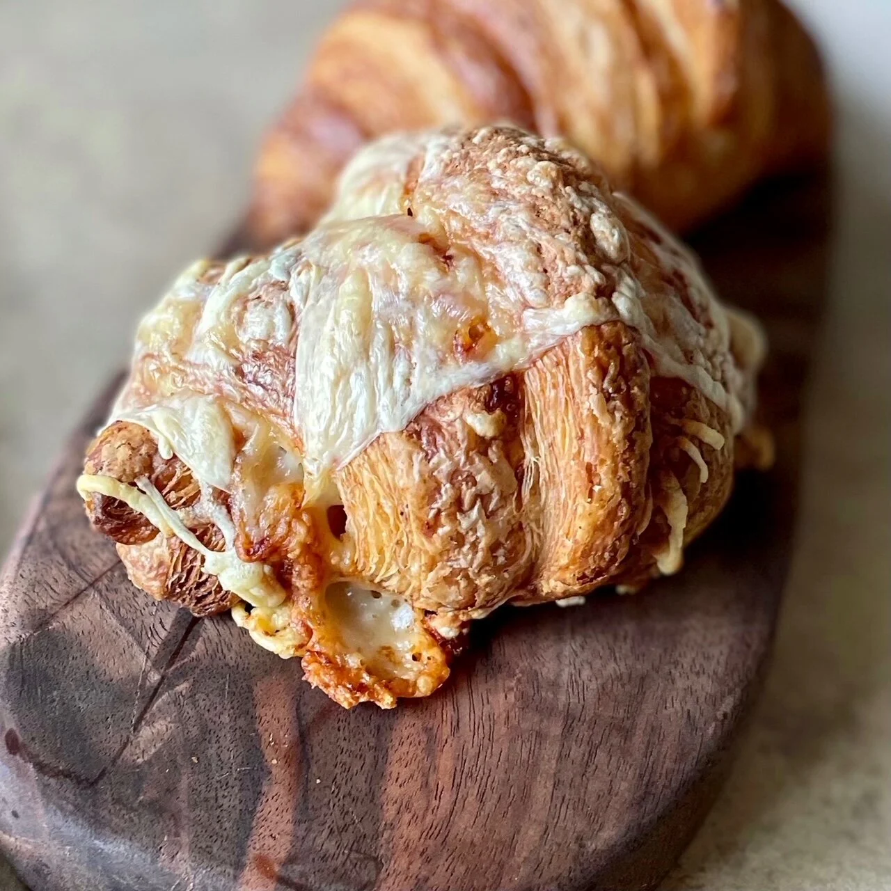 Duo of Ham and Cheese Croissants Made With Freshly Milled Rouge de Bordeaux Flour