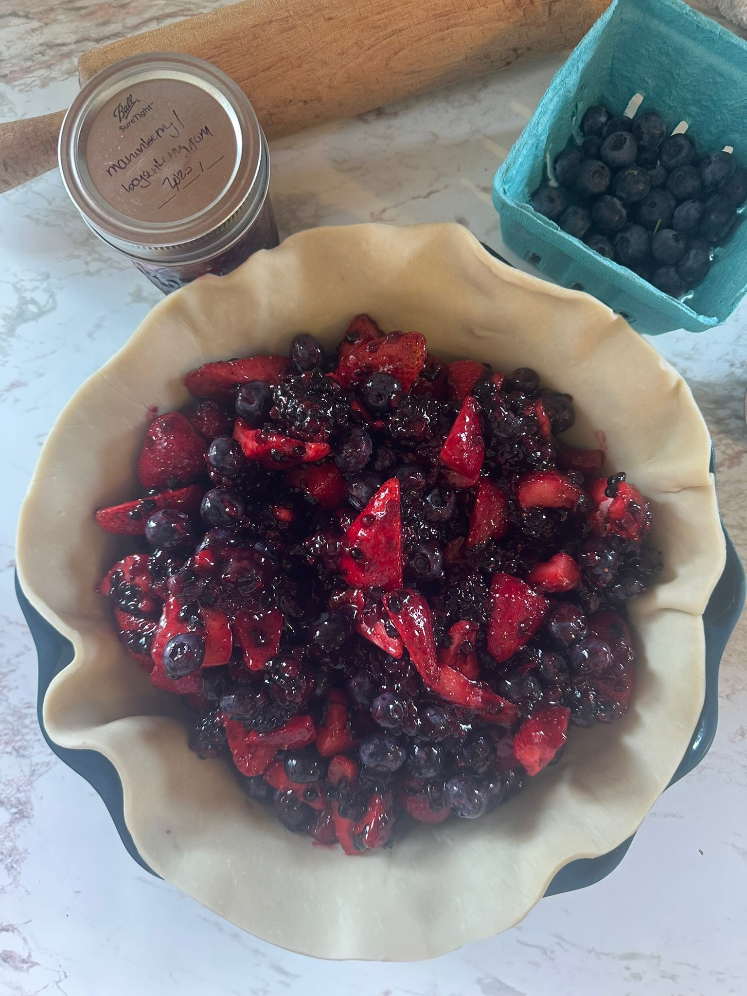 Double Crust Three Berry Pie