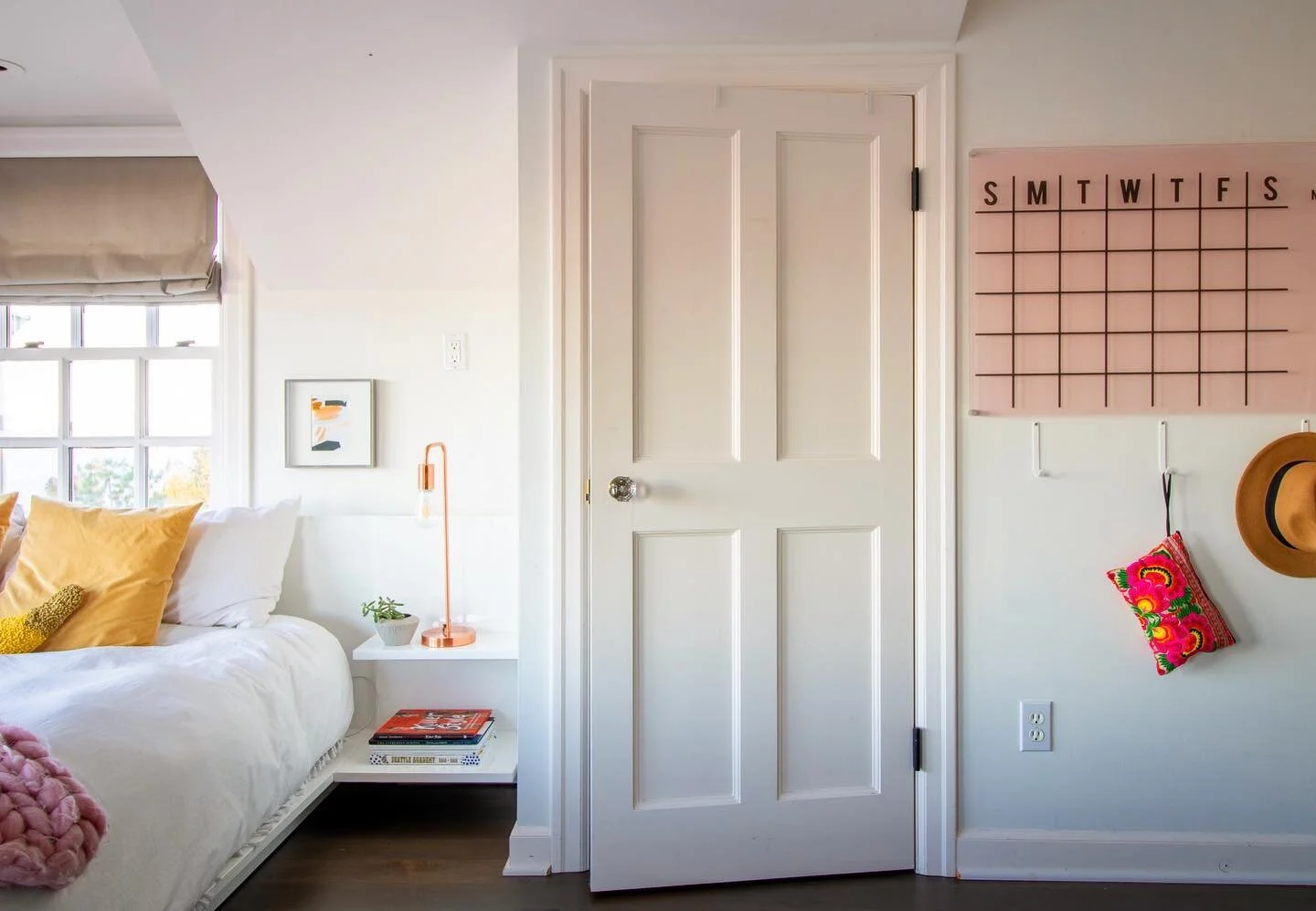 clean & bright π
When the kids switched rooms, this teen requested an airy, bright white atmosphere with warm pinks & copper accents. 
She had never had a bedroom to herself and we had so much fun creating a space that was all her. I love h