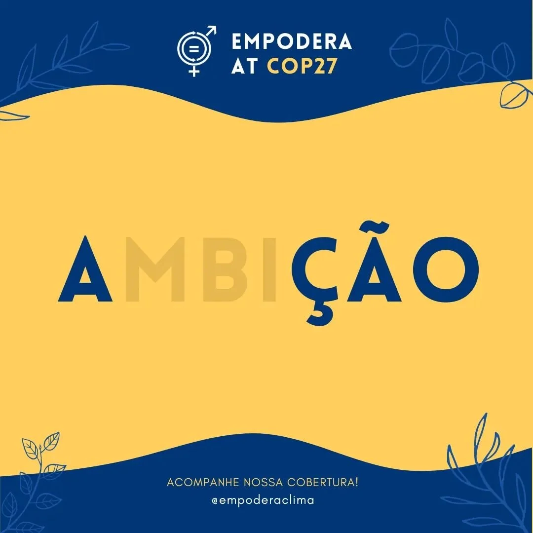 Faltam apenas alguns dias para a COP27, que pode ser decisiva para o Brasil! 

Mais do que ambi&ccedil;&atilde;o, j&aacute; passou da hora de demandarmos a&ccedil;&otilde;es mais efetivas dos pa&iacute;ses, para que incluam g&ecirc;nero, ra&ccedil;a,