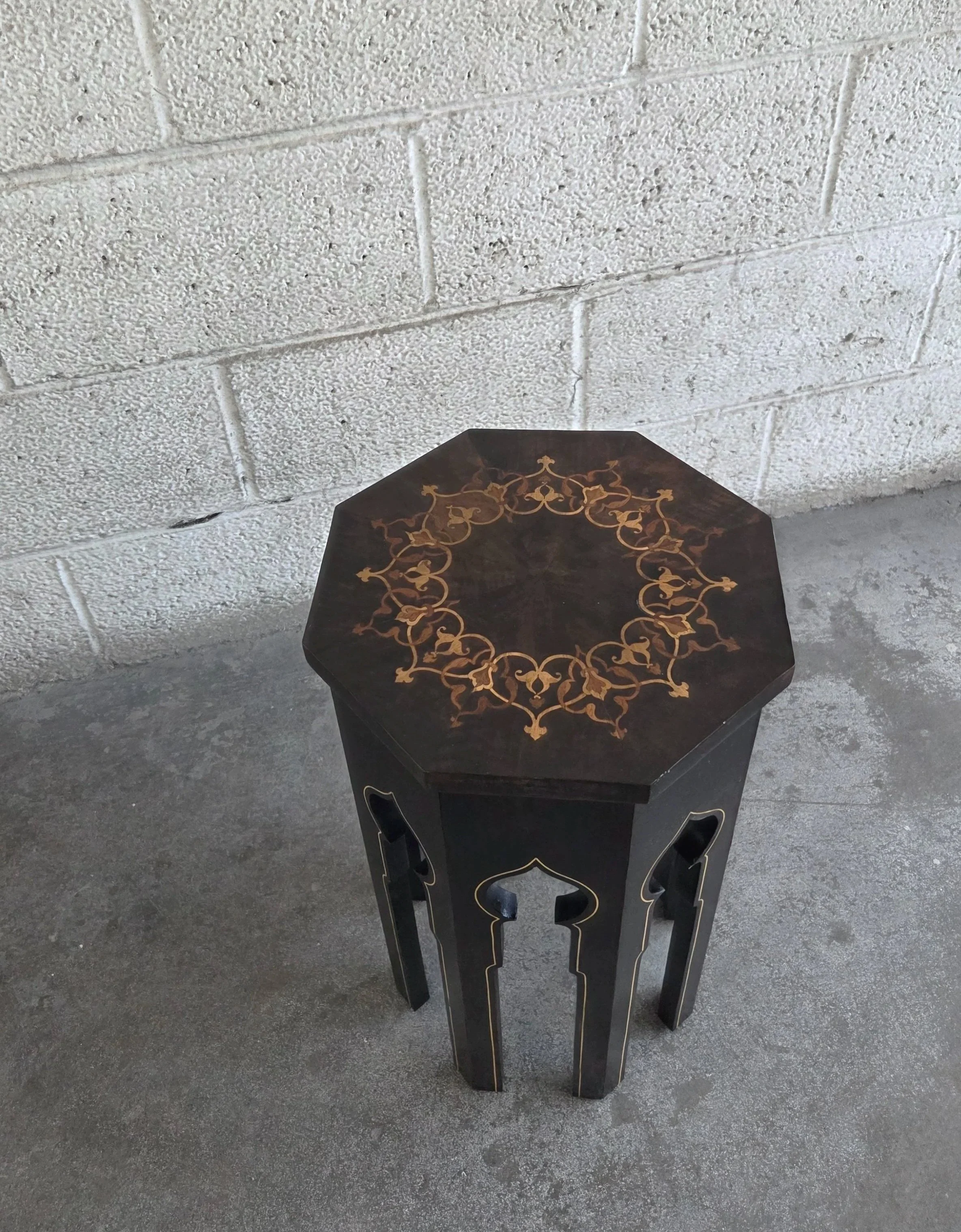 Octagon Rumi Tile Marquetry Table