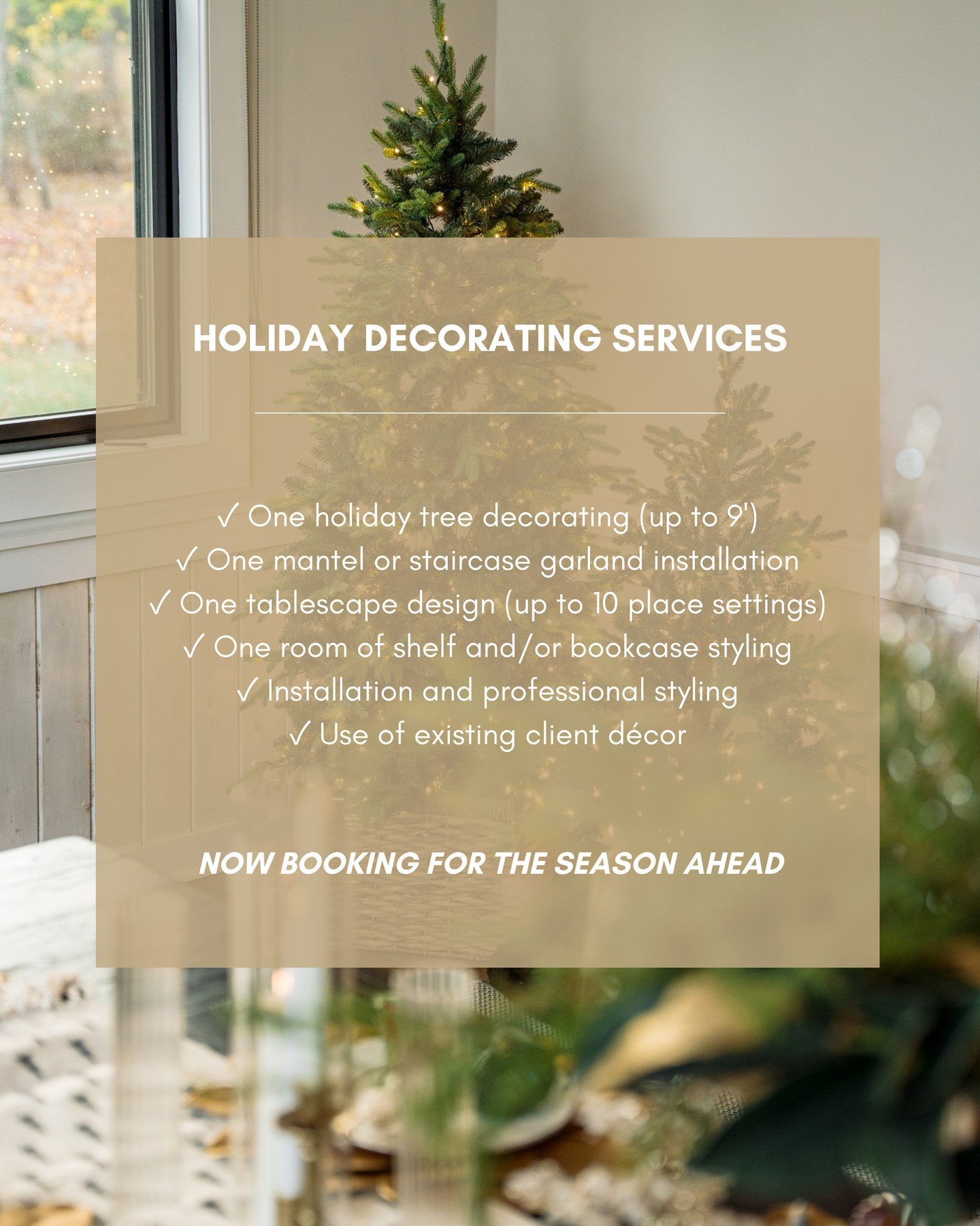 ✨ The holidays are all about the traditions, moments, and memories that make this season feel special.

And while we&rsquo;ll leave those traditions to you, we&rsquo;d love to help with the decorating!

Whether you already have d&eacute;cor you love 