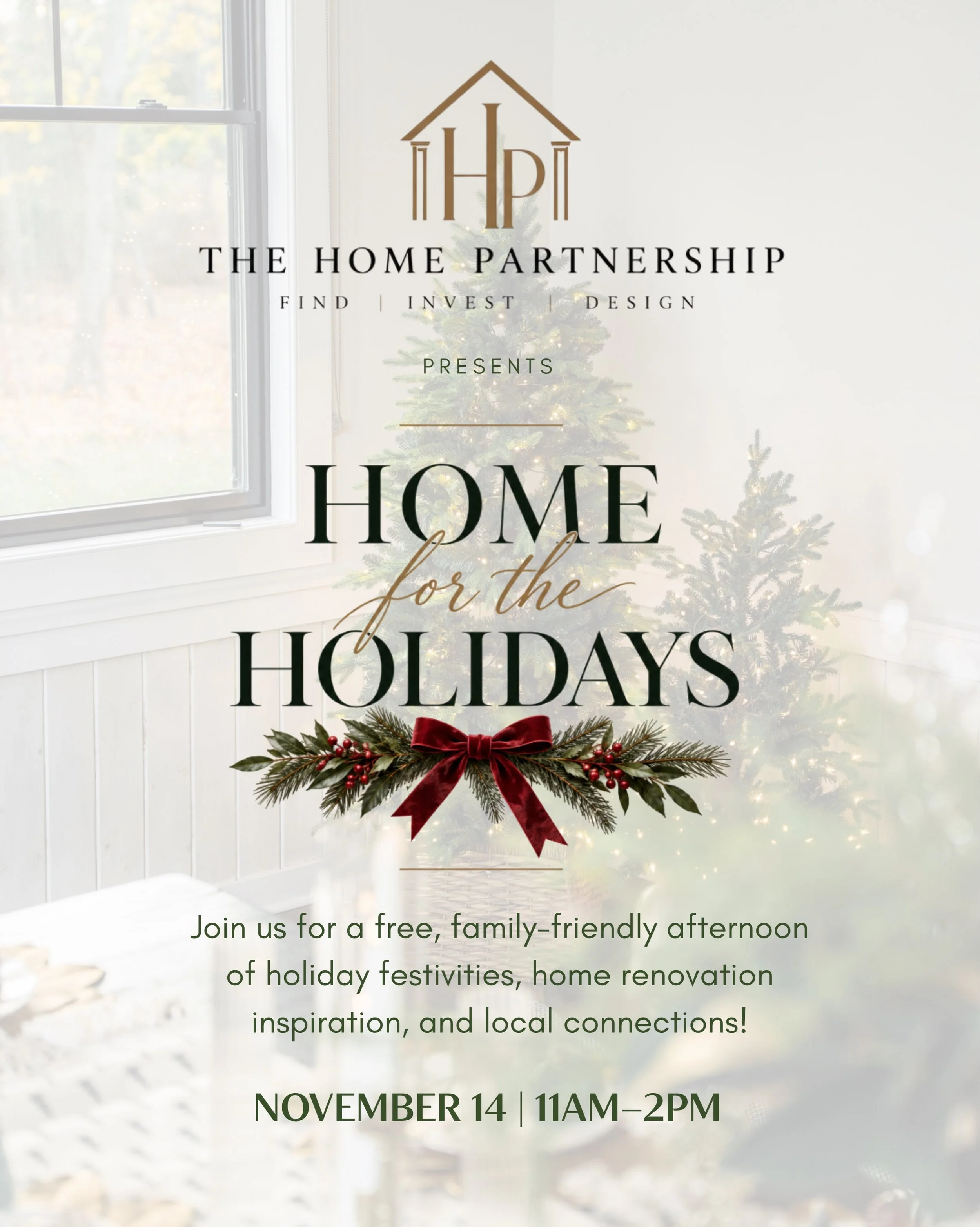 We&rsquo;re so excited to FINALLY share what we&rsquo;ve been planning! 🎄✨

We&rsquo;ve teamed up with a few of our trusted industry partners to bring you Home for the Holidays &mdash; a fun, festive, family-friendly event filled with holiday activi