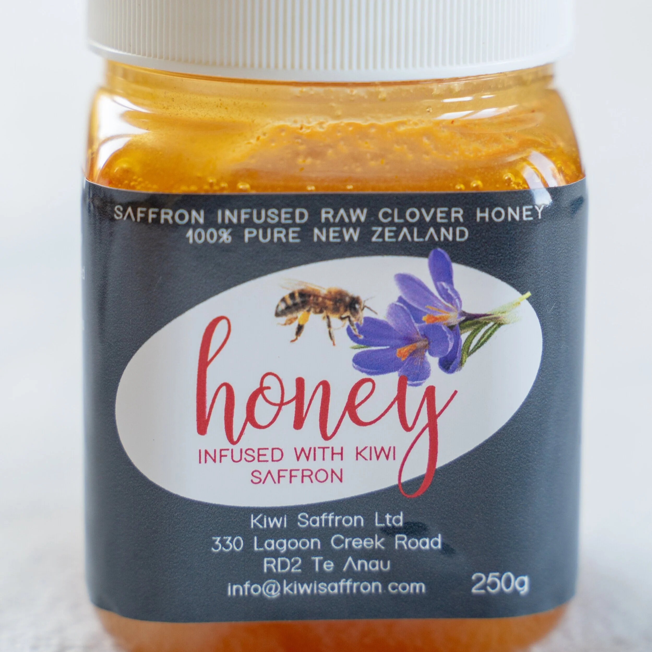 Saffron Infused Raw Clover Honey