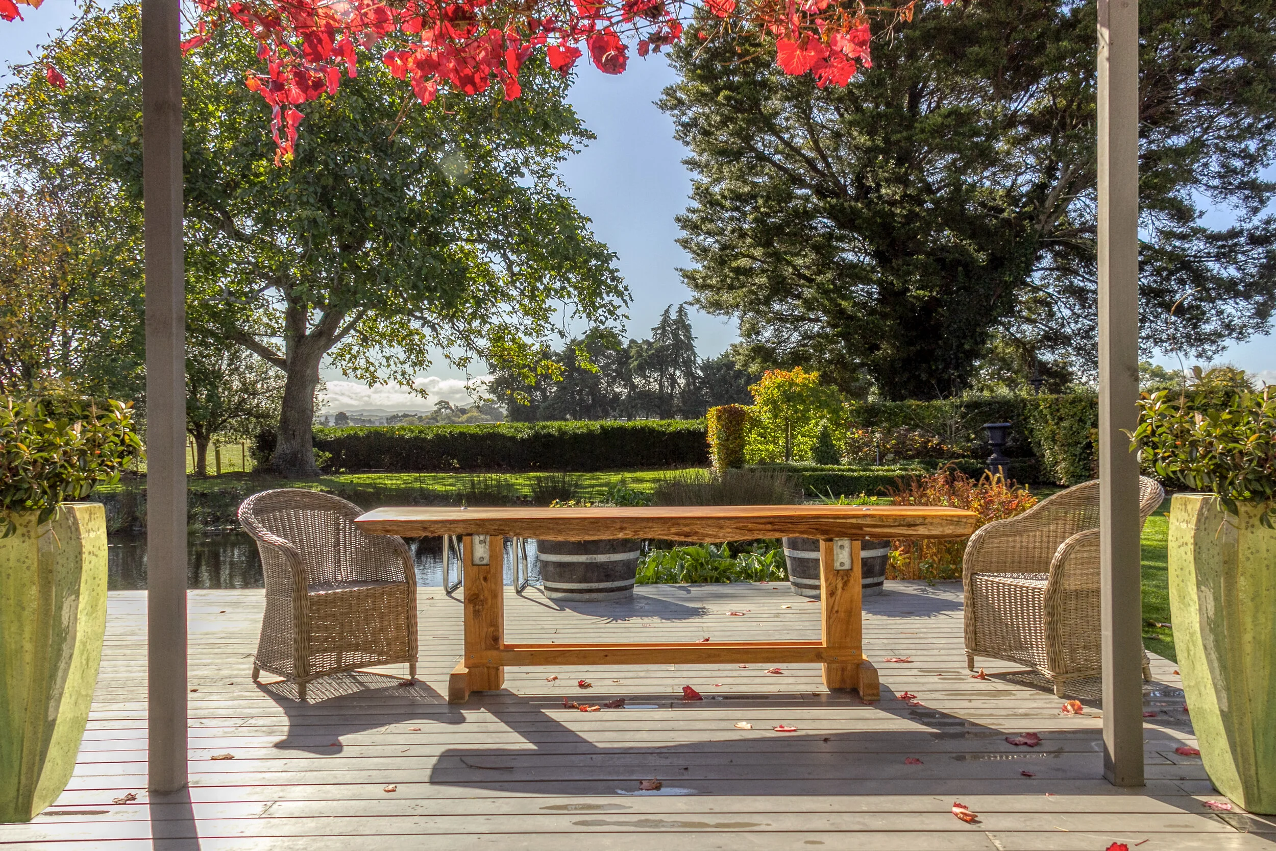 Marcrocapa table made from recycled timber