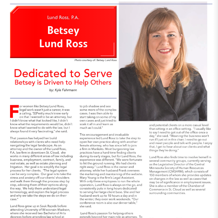 Betsey Lund Ross Feature