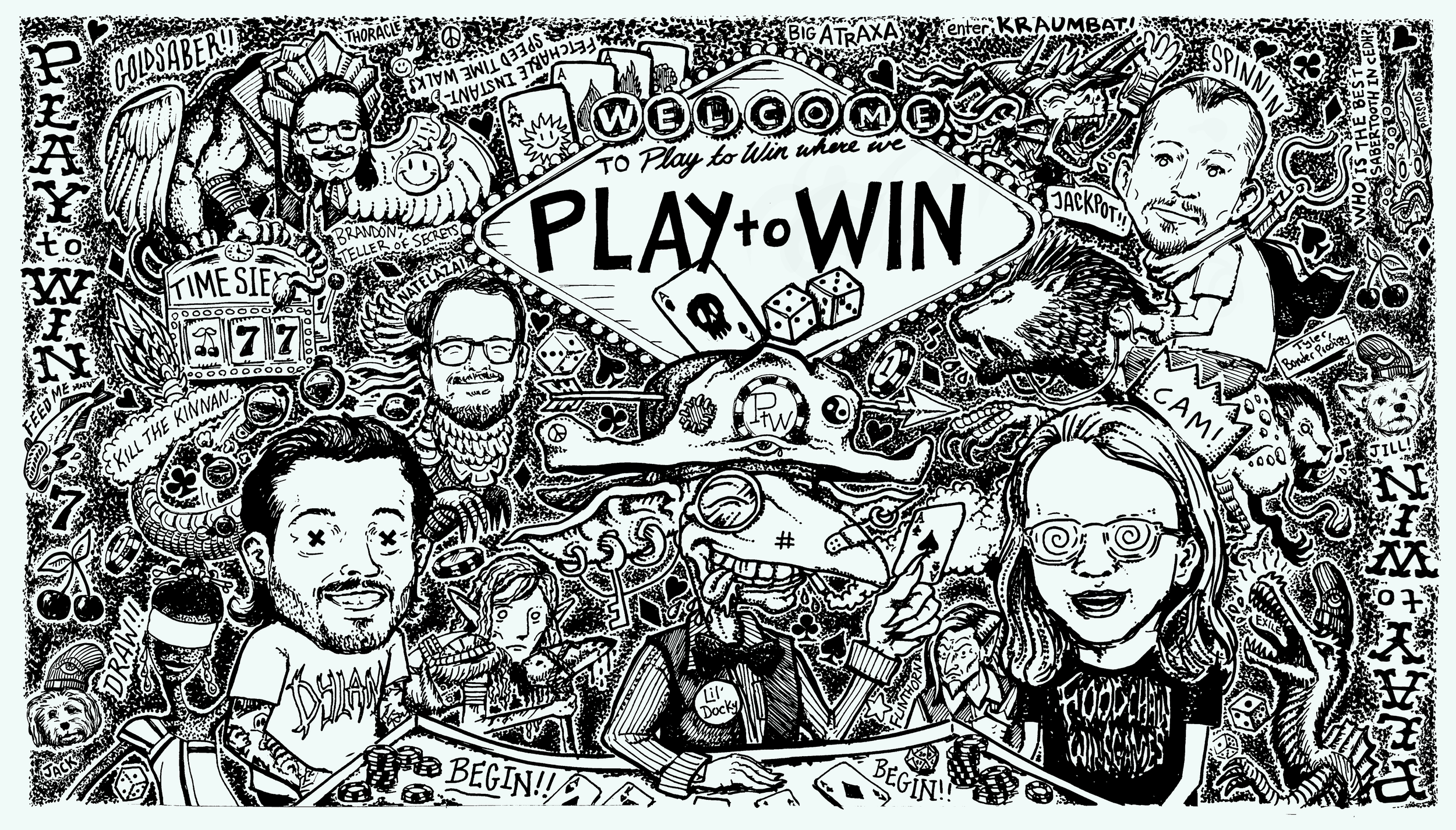 BLACK AND WHITE cEDH CASINO Playmat