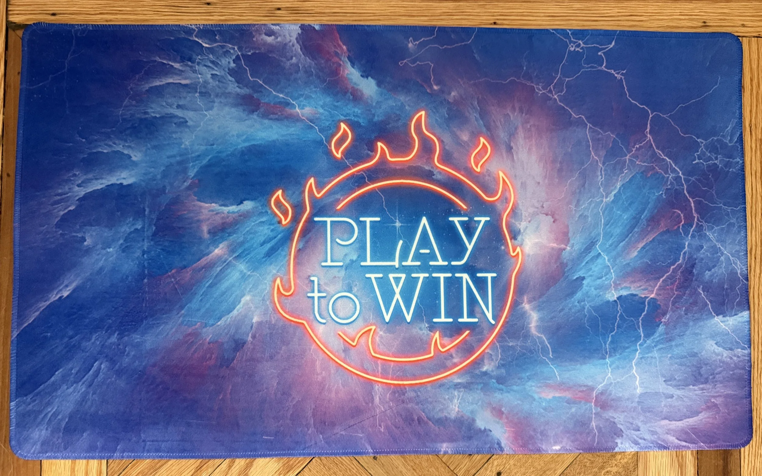 FUZZY PLAY TO WIN Stitched Edge Playmat