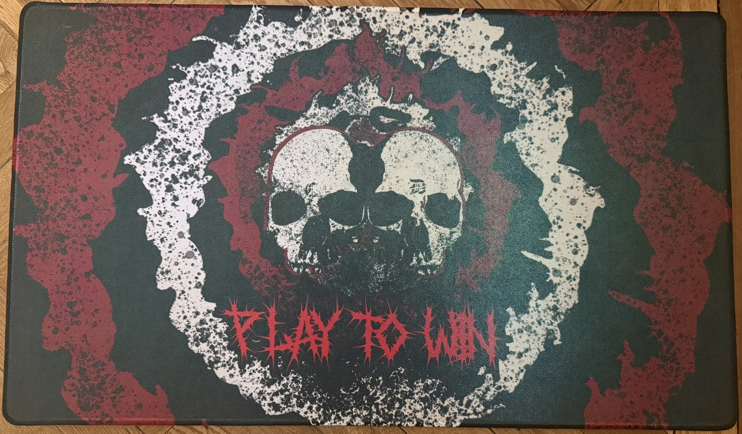 FOIL SKULL Stitched Edge Playmat