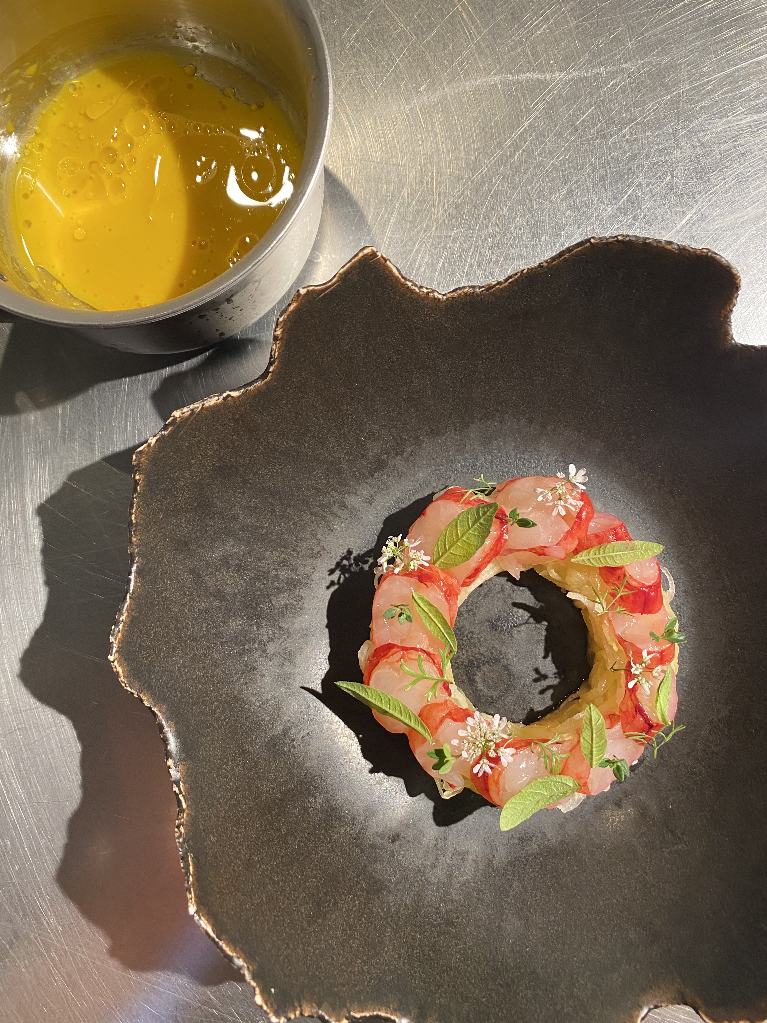 carabinero, squash & mustard, toasted nuruk