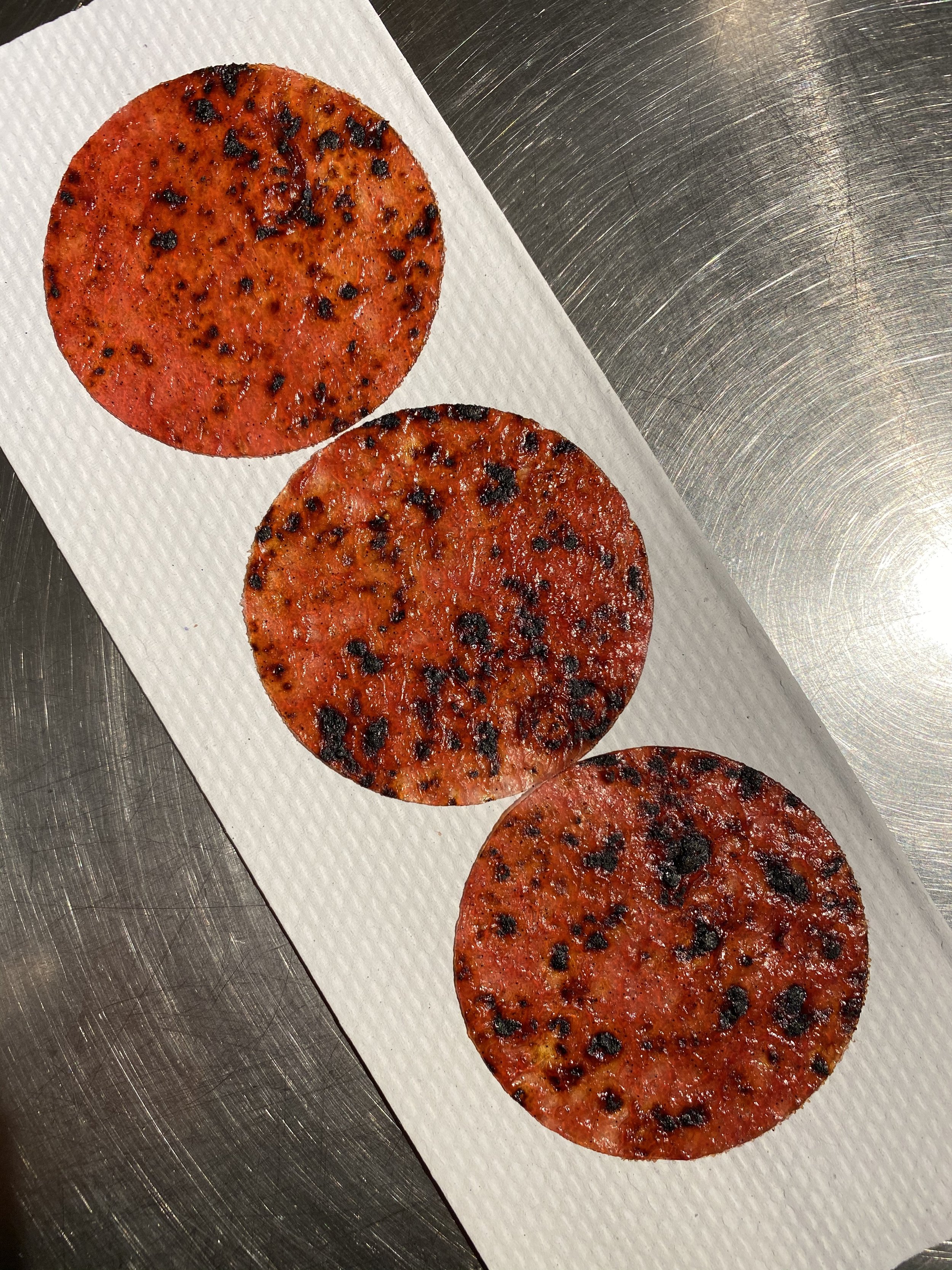grilled crispy rhubarb leather