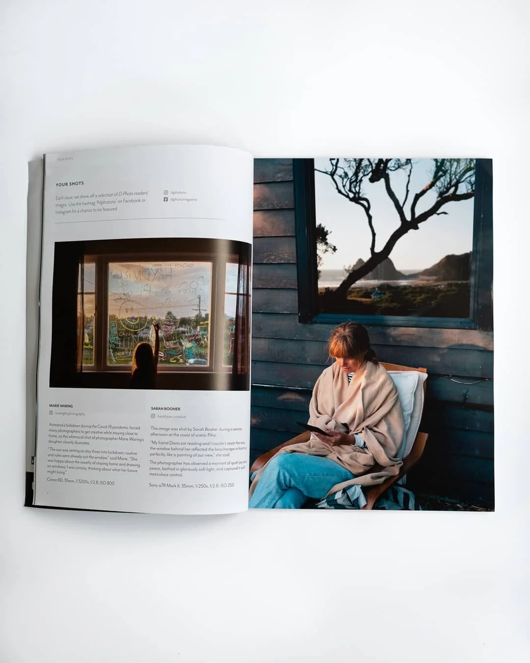 Giddy to be featured in @dphoto_magazine with this full pager of the gorgeous @danalucygray in Piha. 
.
Some days I worry, are my photos 'good enough'? Do people like them (me)? Then things like this happen and remind me my best work comes when I stop worrying and focus on the moment unfolding in front of me. When I'm grateful for rich days filled with kind people. And that's enough. 💙 
.
Thank you D-Photo. 
.
.
.
.
.
.
.
.
#newzealandphotographer #newzealand #aotearoa #photography #dowhatyoulove #dphotonz #wellingtonphotographer #pihabeach #naturallight #goldenhour #dappledlight #sonyalpha #beach