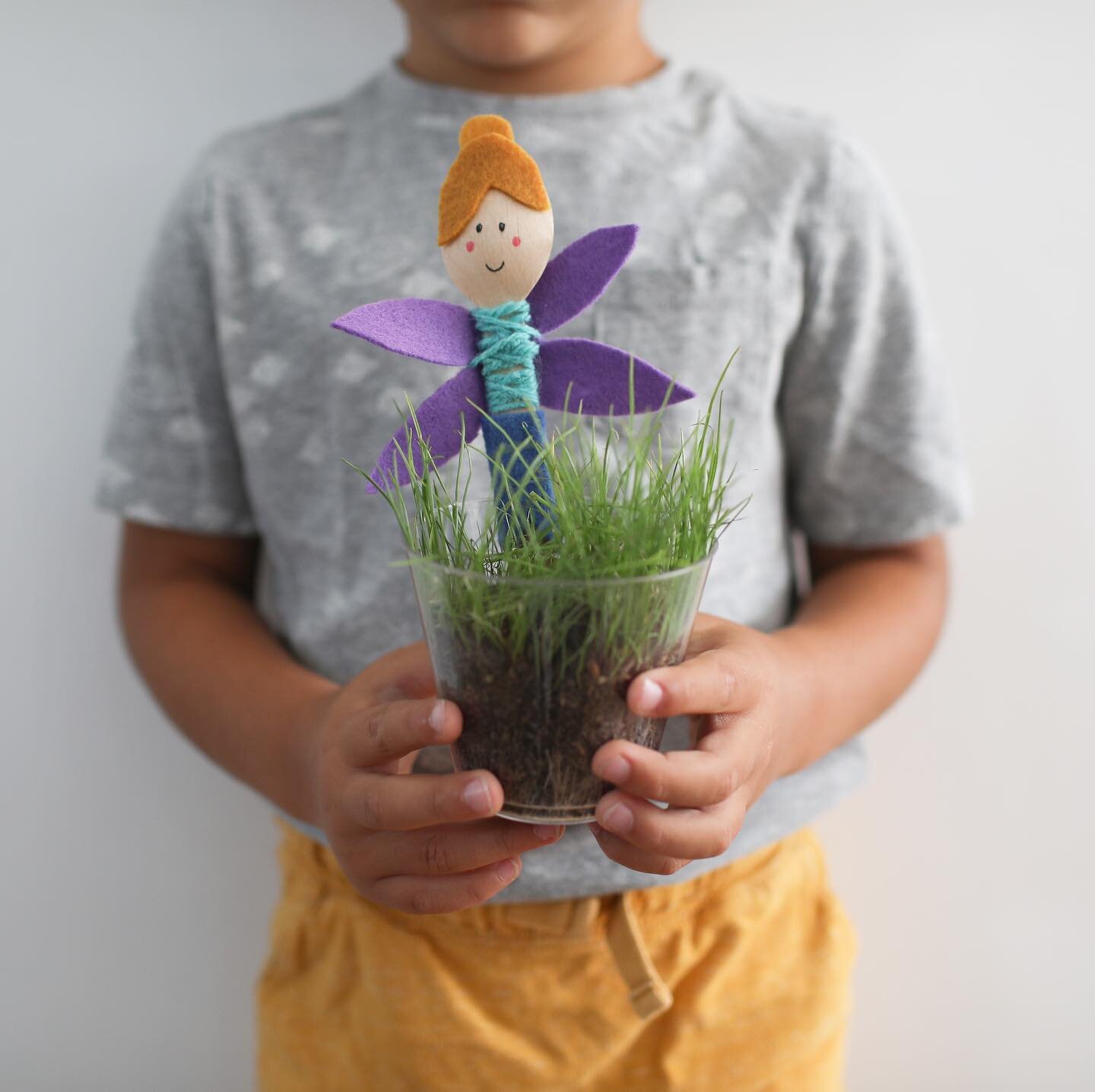 Mary, Mary quite contrary, How does your garden grow? This week we also included the materials for kids to grow their own grass and a rendition of this sweet garden fairy. The beauty of #thedollyproject is that each week, the exact materials are incl