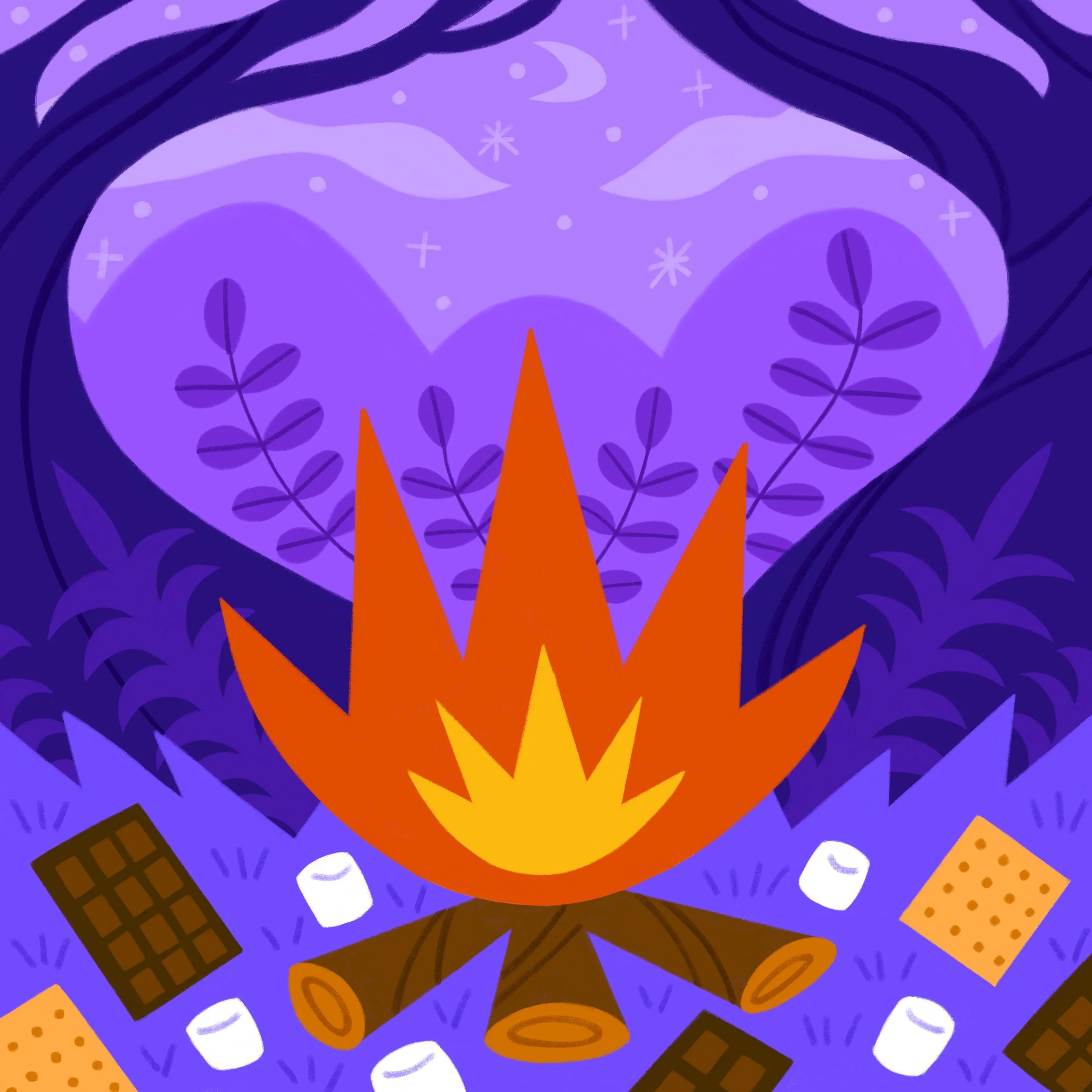 S'mores Oat Creamer Background Art