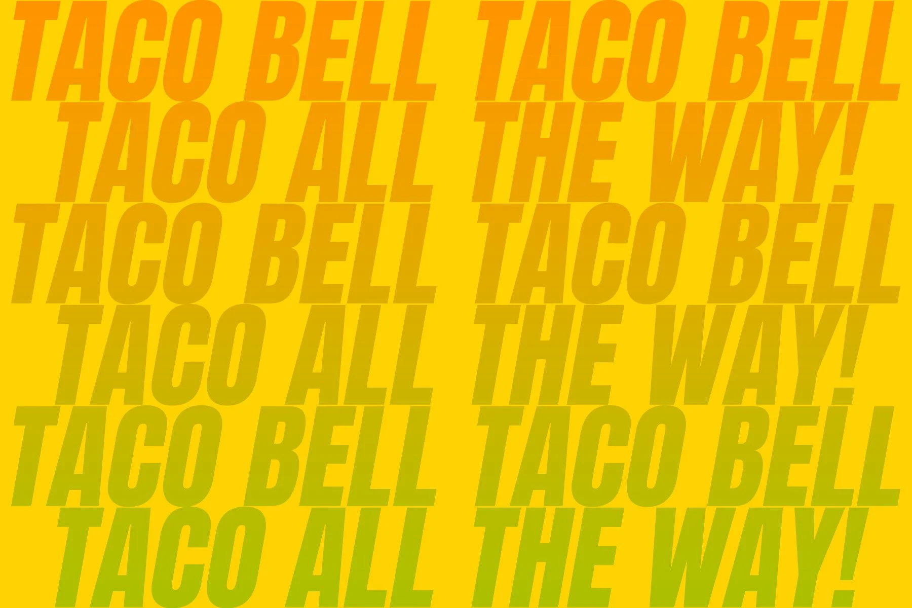 Taco Bell Postcard Front Design no logo