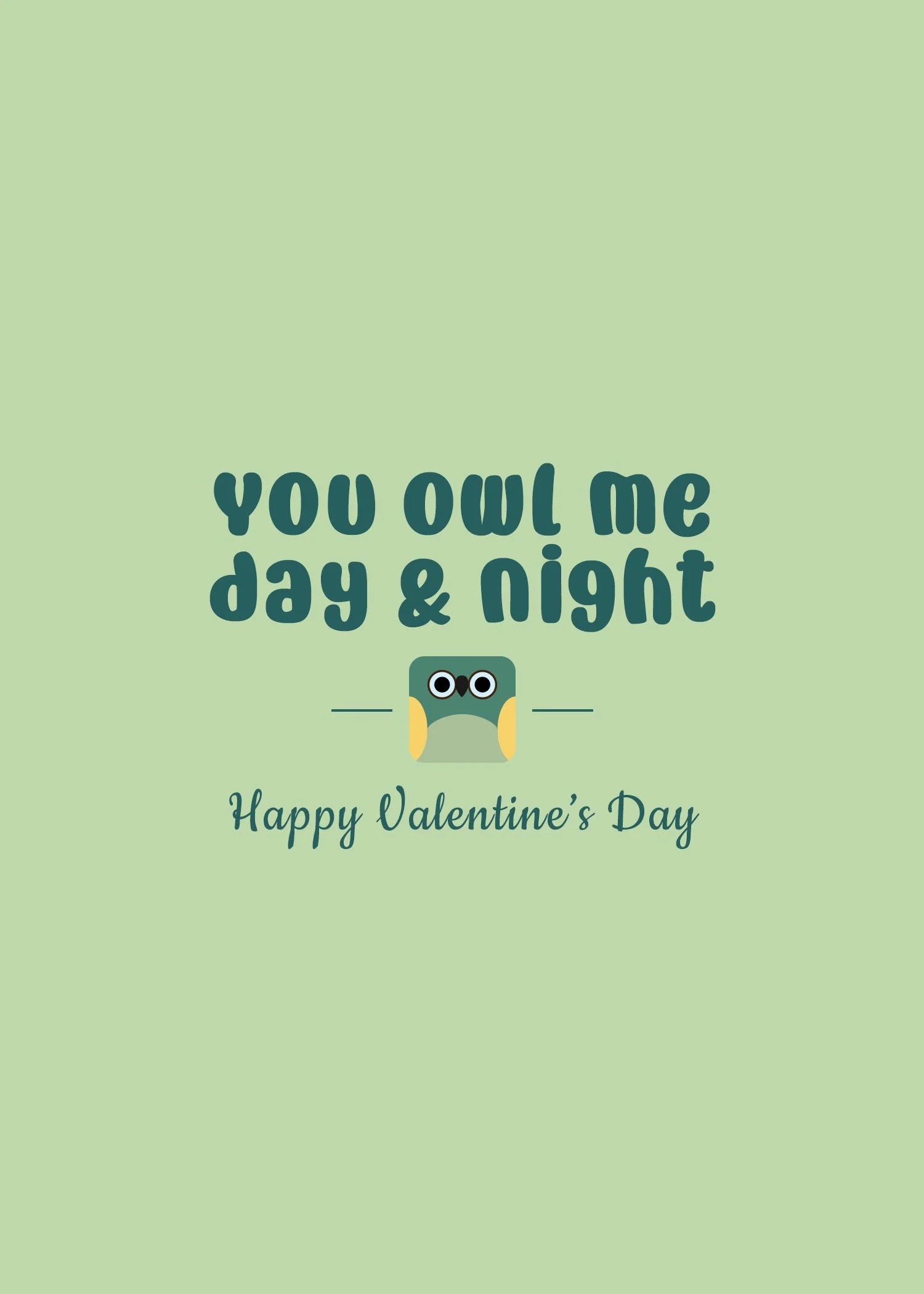 Valentine's Day Card Back Design