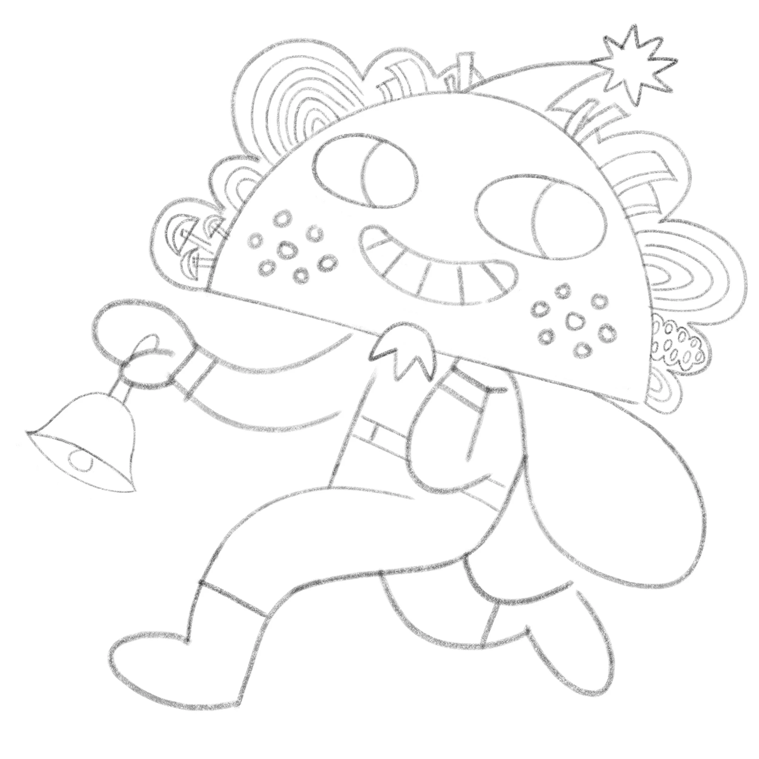 Taco Santa Line Art